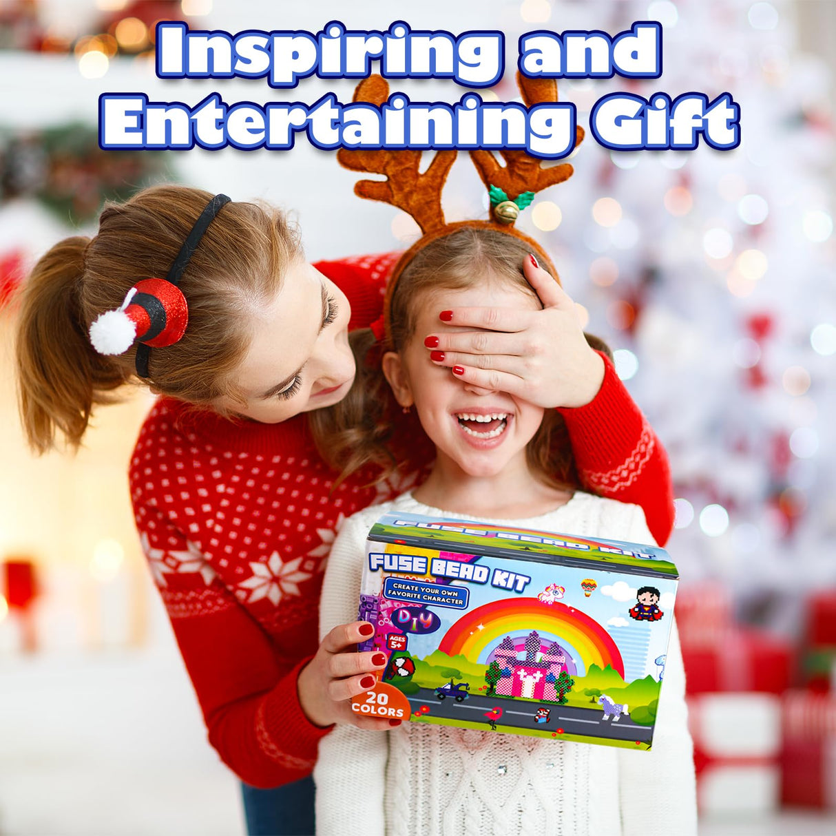 FUNZBO 12000 5mm Fuse Beads Kit Iron Set - Toys Gifts for Kids Crafts for Girls Ages 8-12, Arts and Crafts for Kids Ages 6-8, Gifts for Girls Boys Age 5 6 7 8 9 10 11 12 Year Old FUNZBO