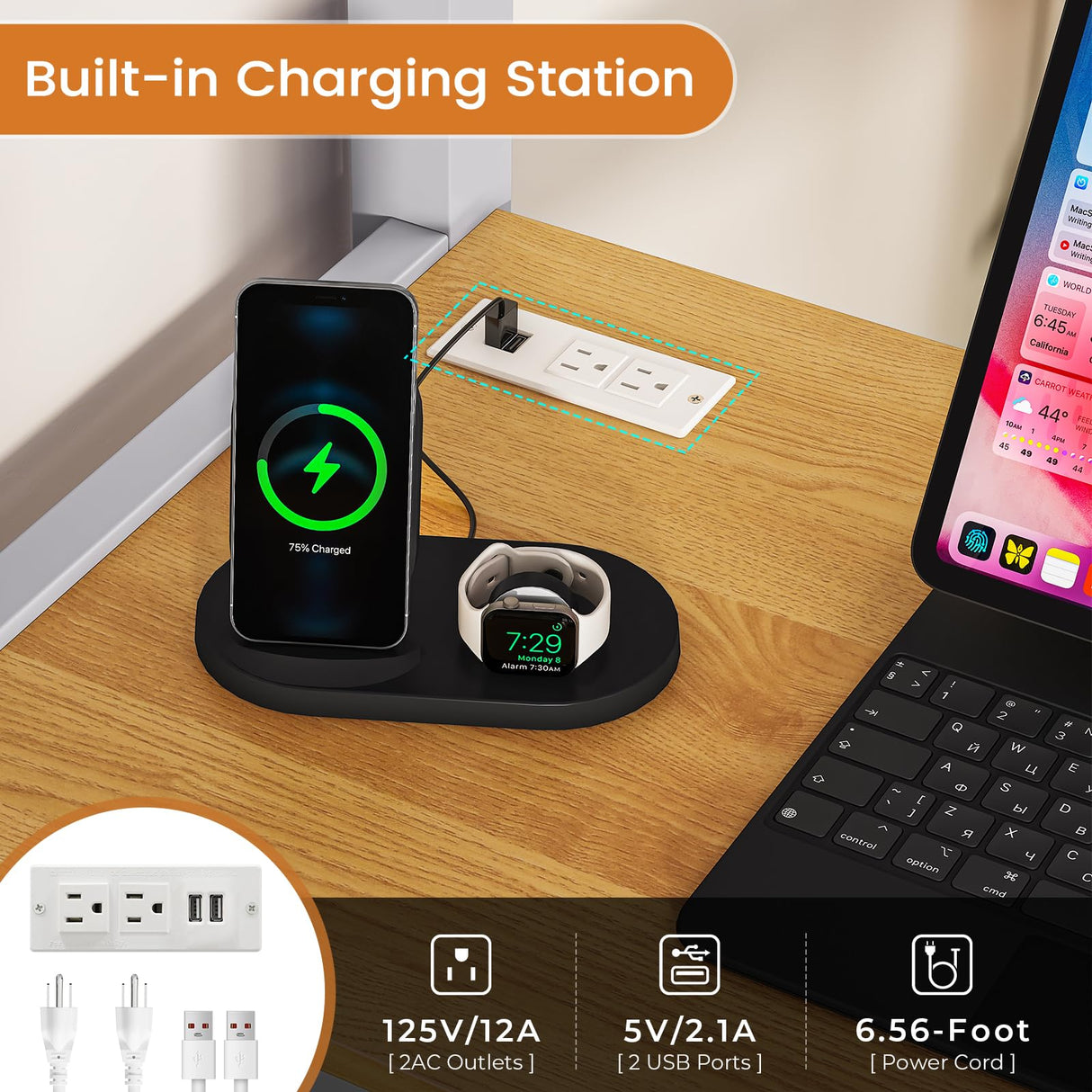 Hasuit Metal Loft Bed Twin Size with Desk and Charging Station White Twin Loft Bed with LED Lights, 4 Storage Shelves and 2 Fabric Drawers, Twin Size Loft Bed with Safety Guard, Clothes Rail & Ladder Hasuit