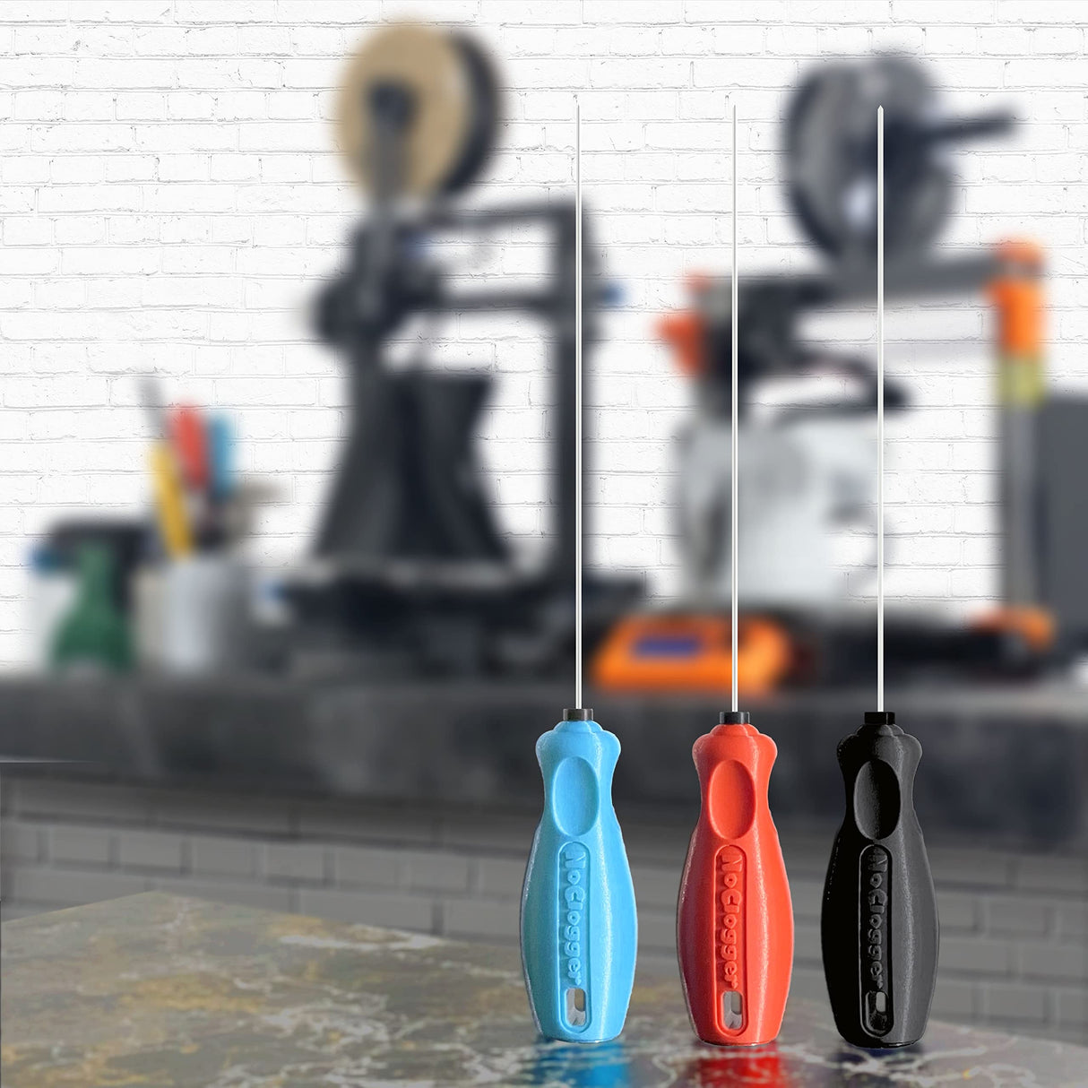 NoClogger The Must-Have 3D Printing Tool 3D Printer Extruder Nozzle Cleaning (Blue) NoClogger