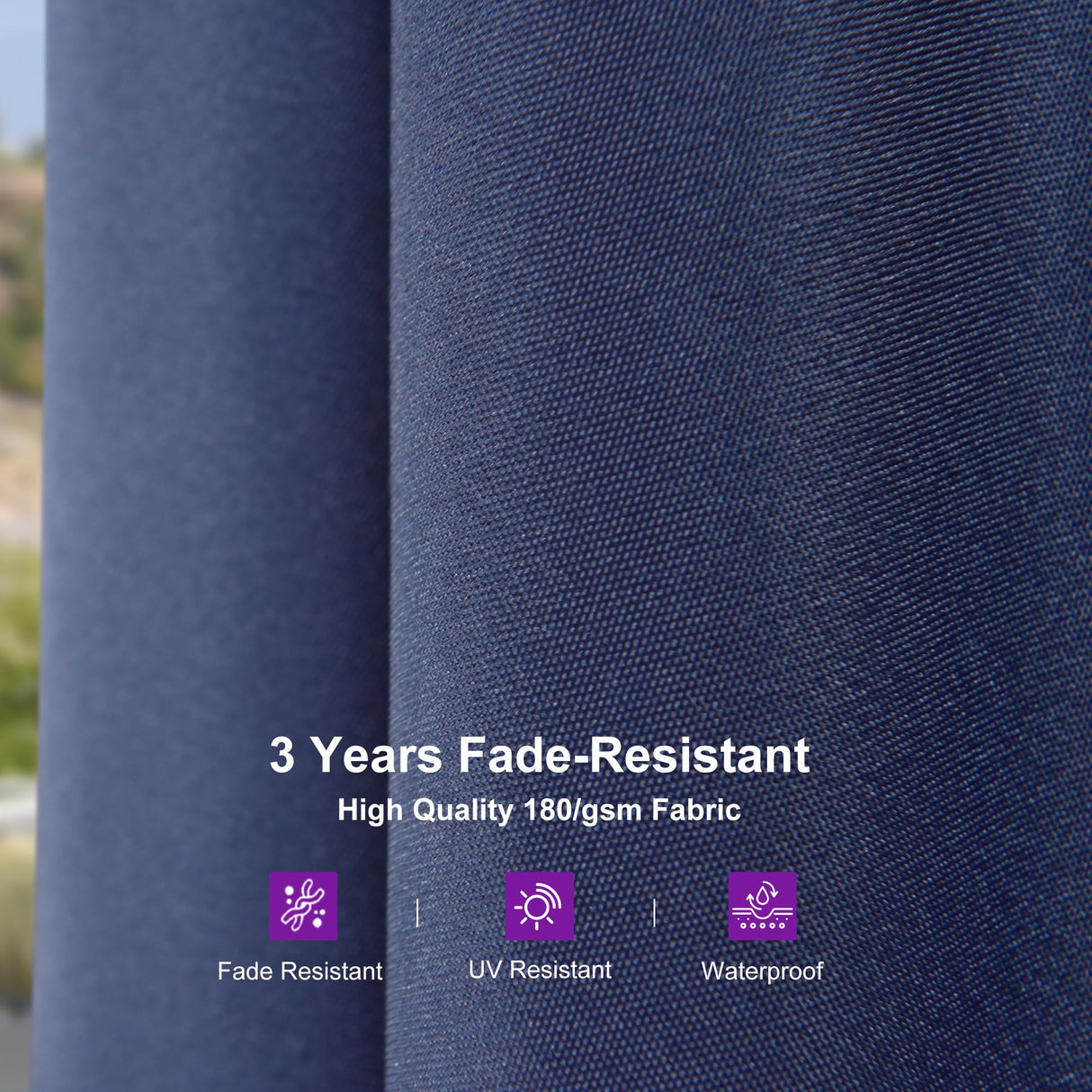 PURPLE LEAF 15ft Double-Side Patio Umbrella with Base and Solar Lights Outdoor Market Umbrella with Crank Handle Rectangle Umbrella for Backyard Pool Garden Deck, Navy blue PURPLE LEAF