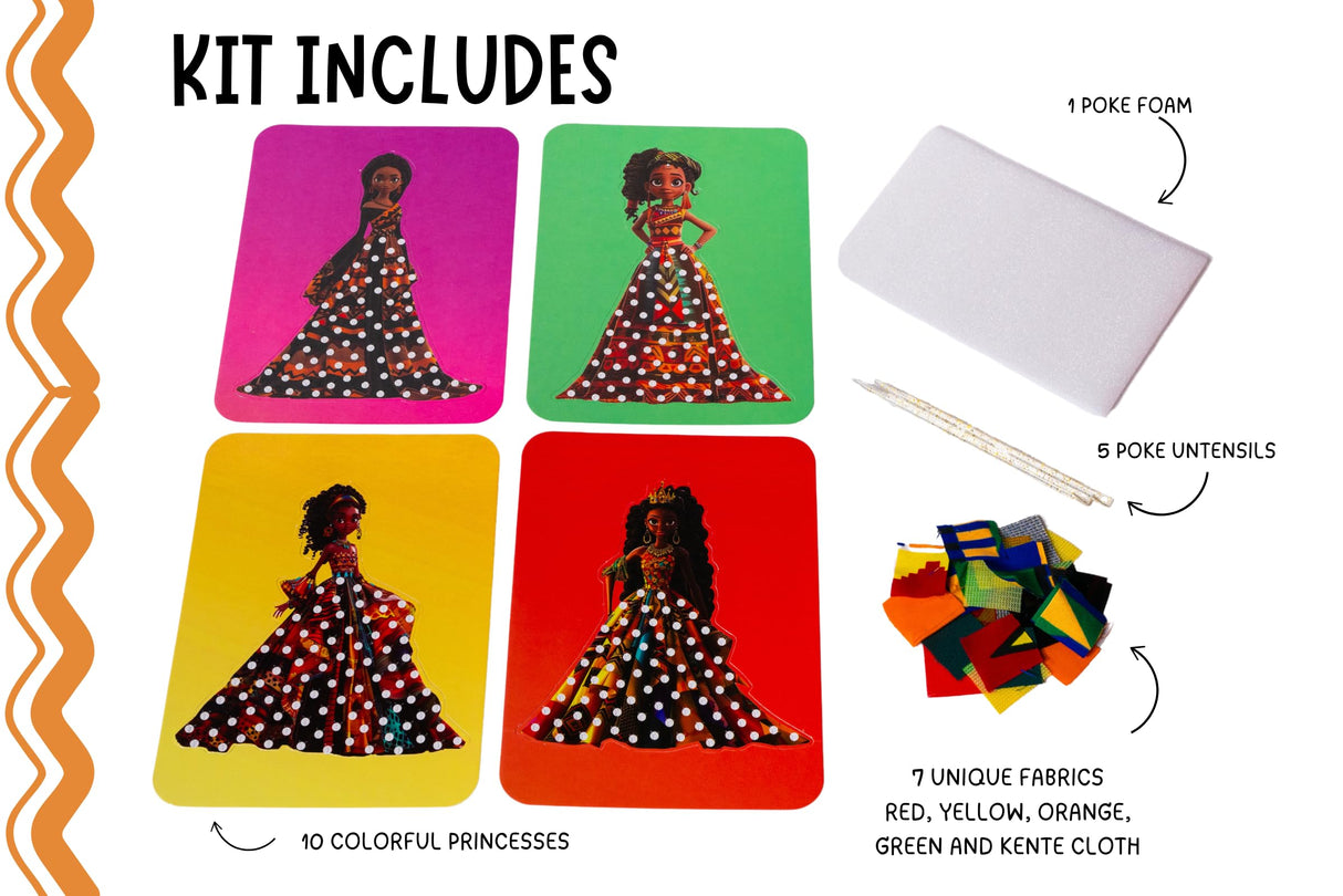 Poke in Art Kits - Poke in Art Magical Princess - Relaxation and Focus Activity Playing & Learning