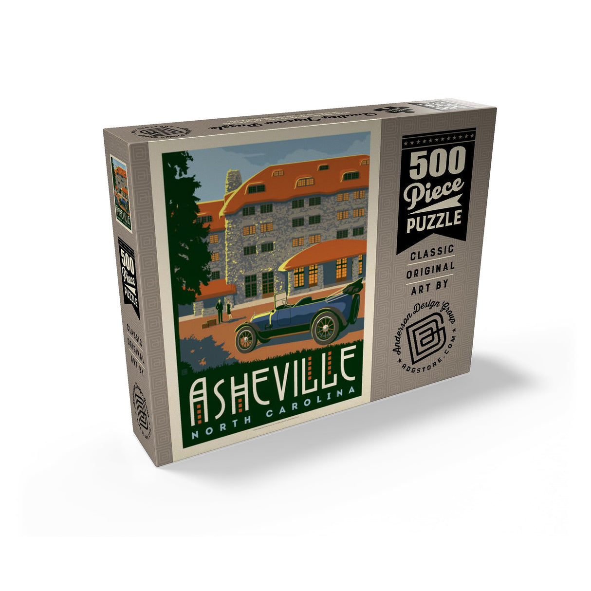MyPuzzle Asheville: North Carolina, Vintage Poster - Premium 500 Piece Jigsaw Puzzle for Adults MyPuzzle.com