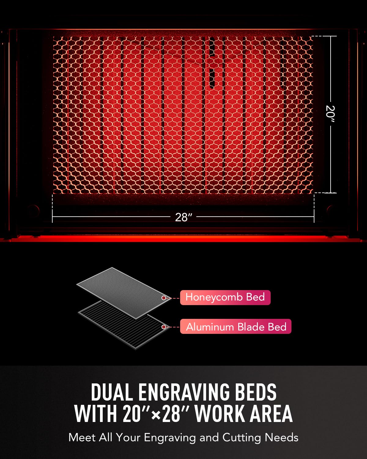 OMTech 60W CO2 Laser Engraver with LightBurn, 28x20 Inch Laser Engraving Cutting Machine with Autolift 4 Way Pass Air Assist Water Pump, Commercial Laser Engraver Cutter for Wood Glass Acrylic More OMTech