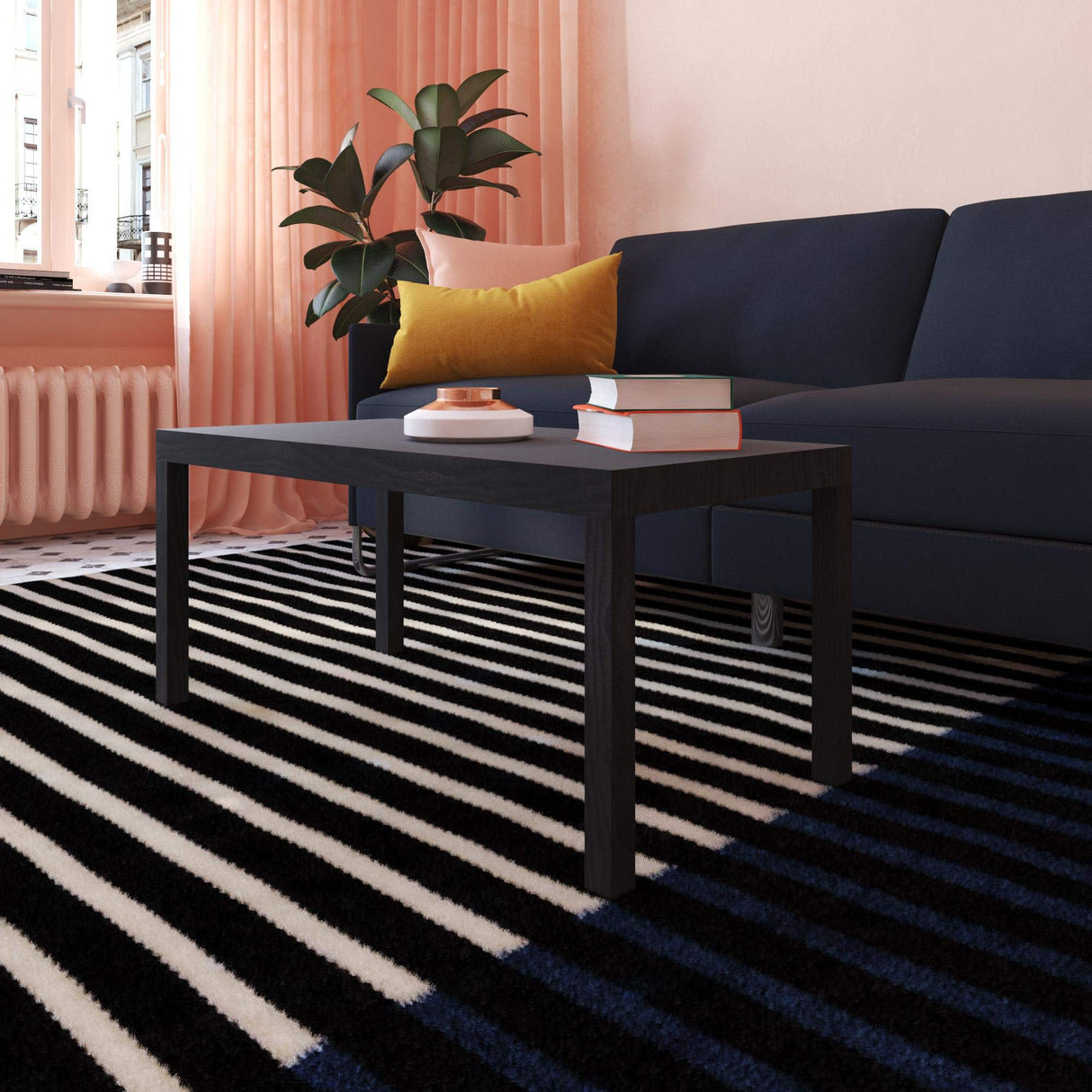 Ameriwood Home Parsons Coffee Table, Black Ameriwood Home