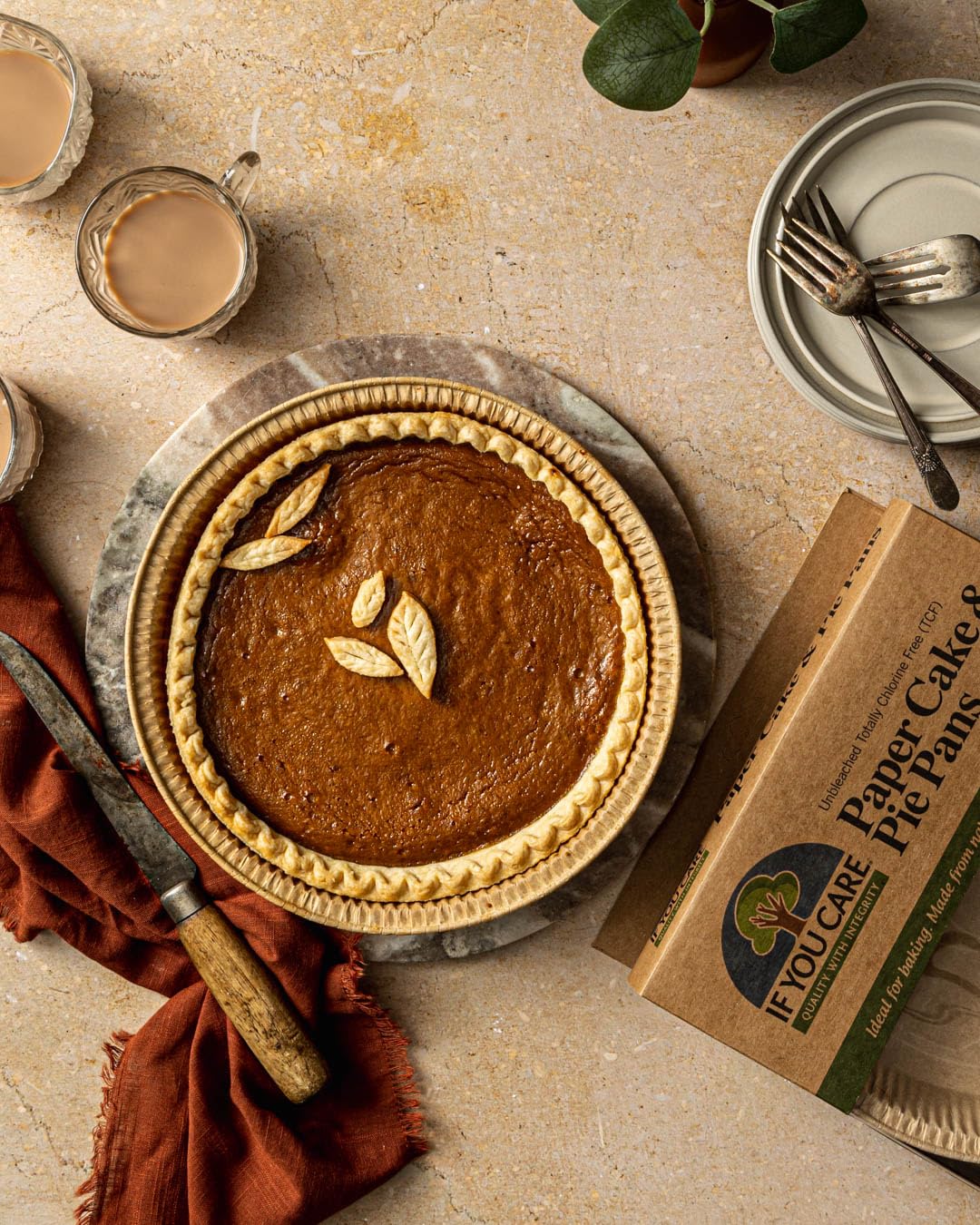 If You Care FSC Certified Paper Cake and Pie Baking Pans, 4-Count If You Care