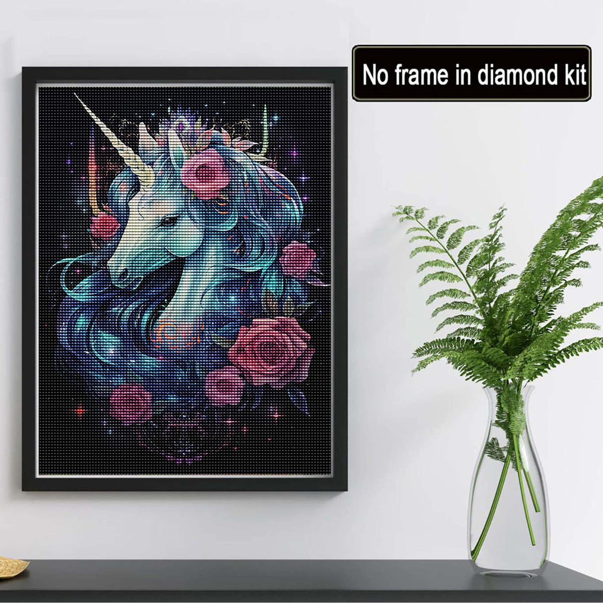 Reofrey DIY Diamond Art Kits for Adults Horse, Animal Full Drill Round Rhinestone Diamond Painting Kits, Cross Stitch Embroidery Canvas for Crafts Home Wall Decor 30x40cm Reofrey