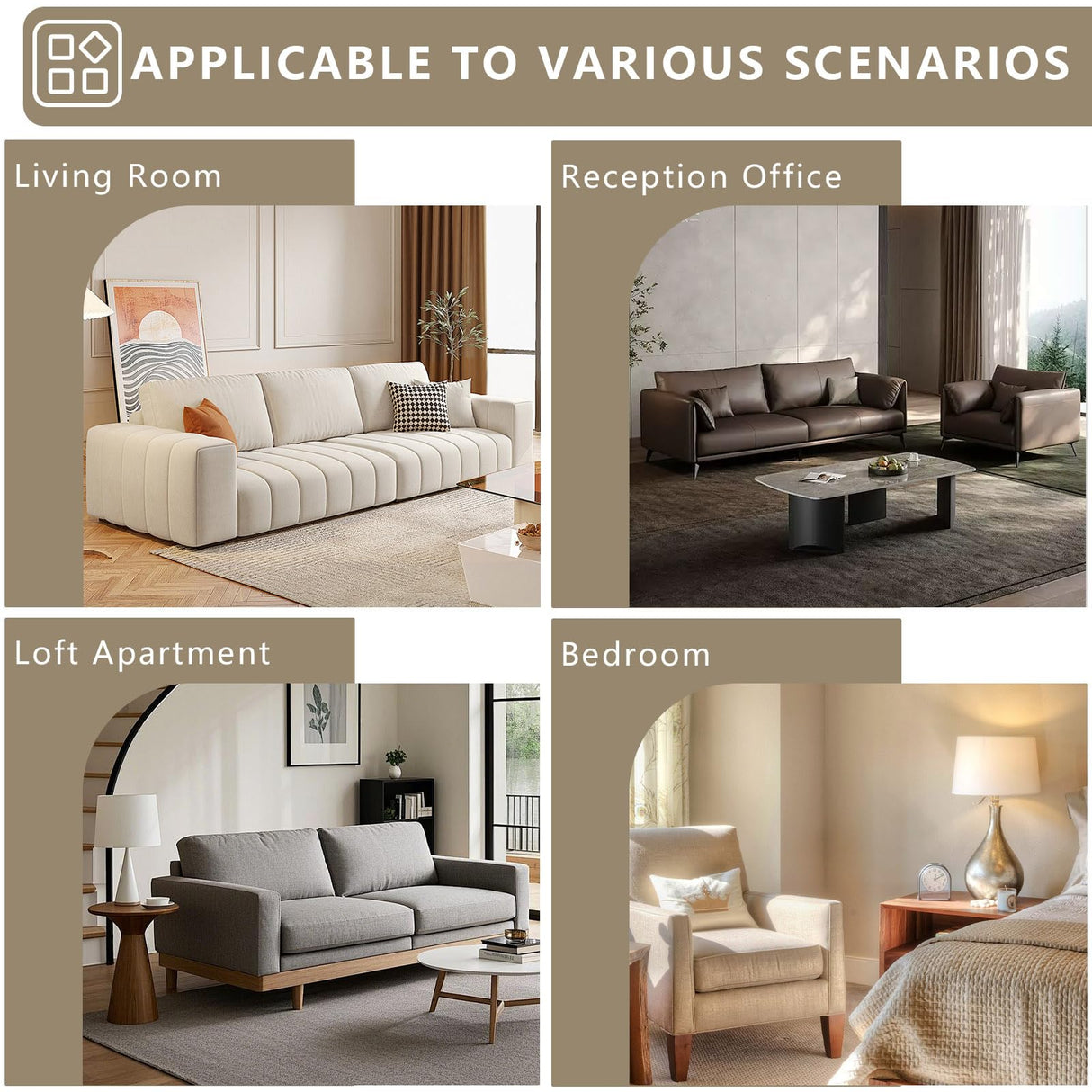 HZANHY 63" Loveseat Sofa, Boneless Loveseats for Living Room, No Assembly Required Corduroy Love Seat for Small Spaces, Bedroom, Apartment, Office, Black HZANHY