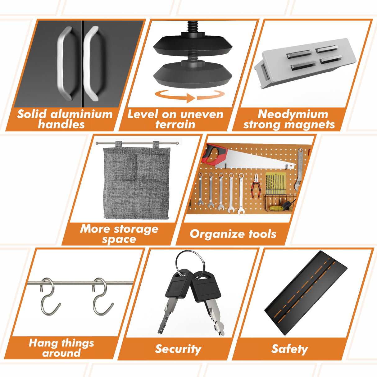 METALTIGER 72" Extra-Spacious Metal Storage Cabinet, Large Garage Storage Cabinet with Locking Doors, Metal Cabinets for Office, Home, School (72" Large Key, Black) METALTIGER