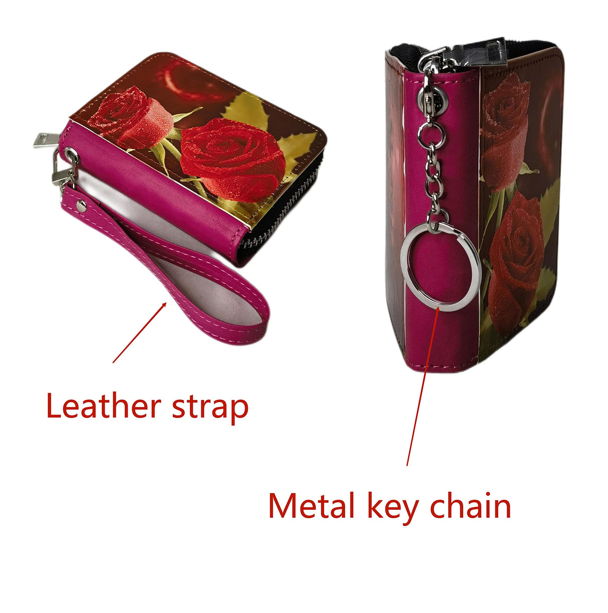 Sublimation Small Coin purse Women's Wallet Leather Coin credit Card holder Diy Craft (Pink) WoodArtSupply