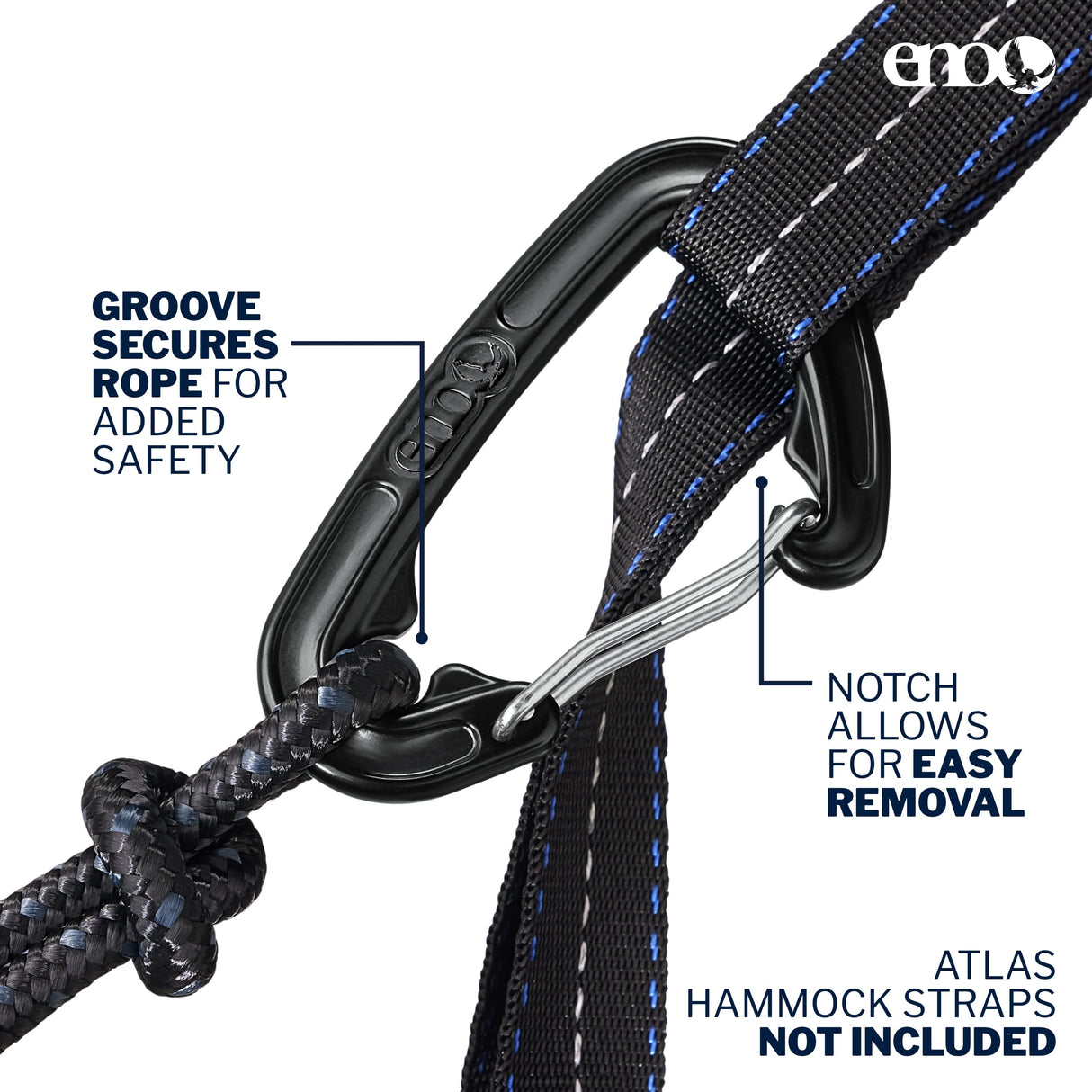 ENO SingleNest Hammock - Lightweight, 1 Person Portable Hammock - for Camping, Hiking, Backpacking, Travel, a Festival, or The Beach - Seafoam/Navy ENO