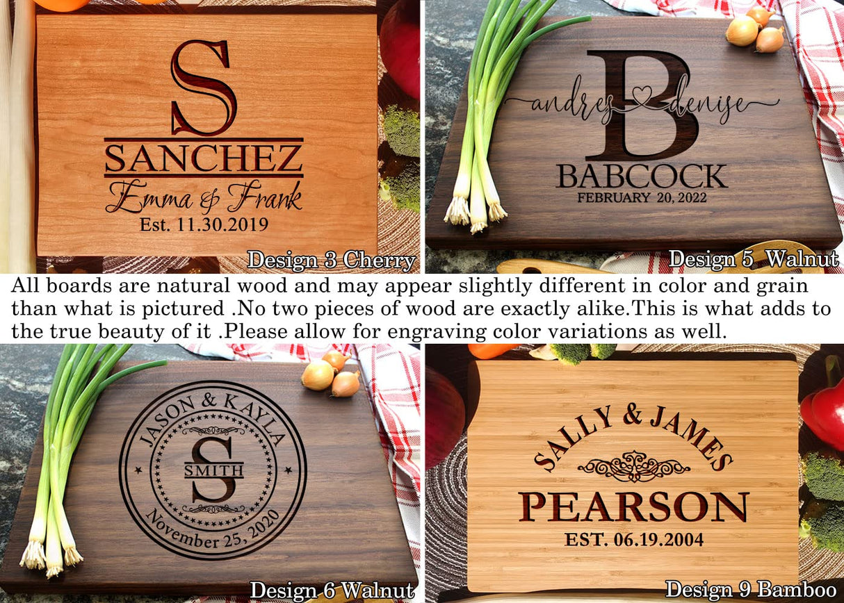 Personalized Cutting Boards, Wooden Custom Engraved Chopping Board for Wedding Gift, Bridal Shower, Engagement Gifts, Anniversary Gift, Housewarming Generic
