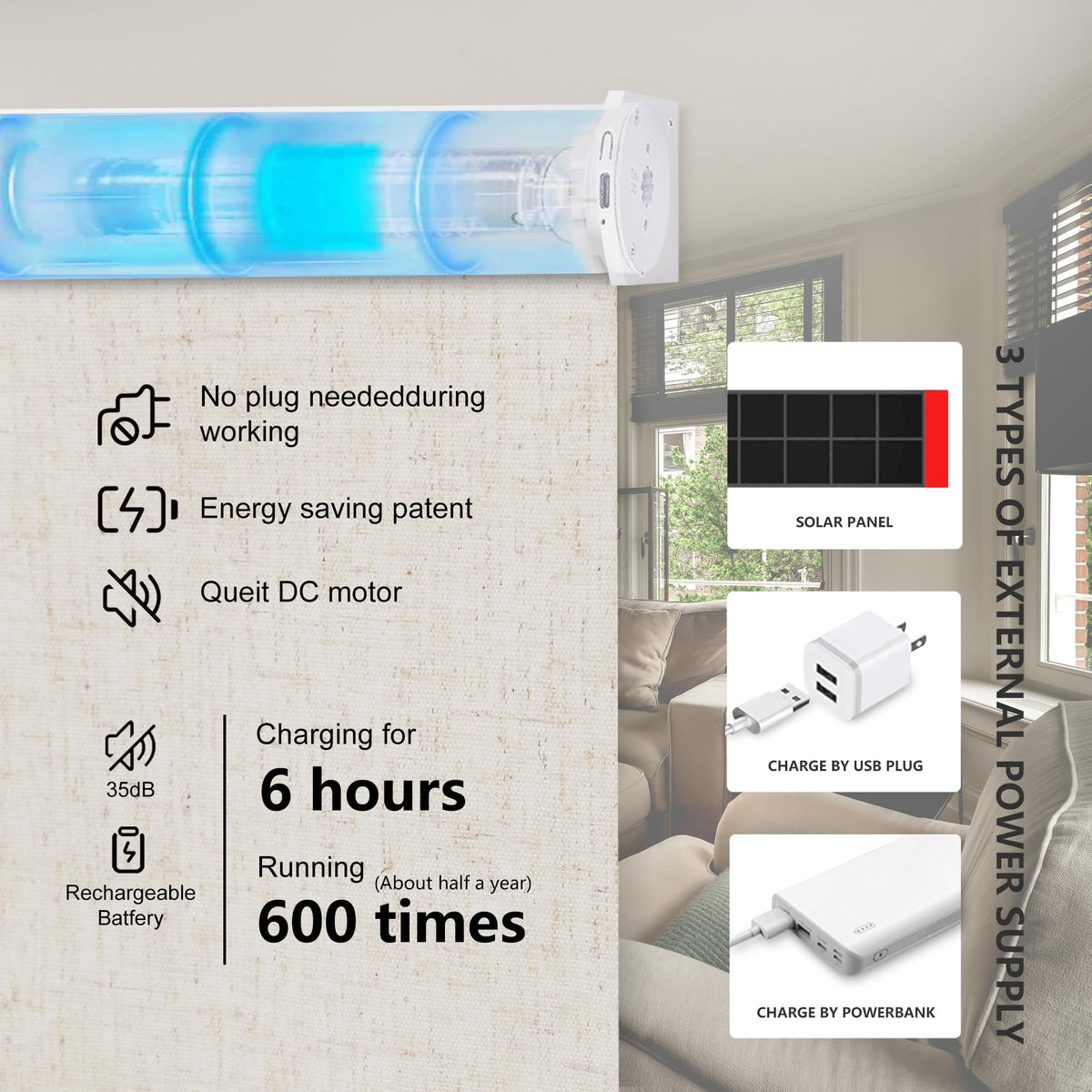 Bringnox Motorized Blinds with Remote,100% Blackout Smart Roller Blinds Compatible with Apple Homekit Google Home and Alexa Via HUB,and Customized(Linen Stone-01) Bringnox