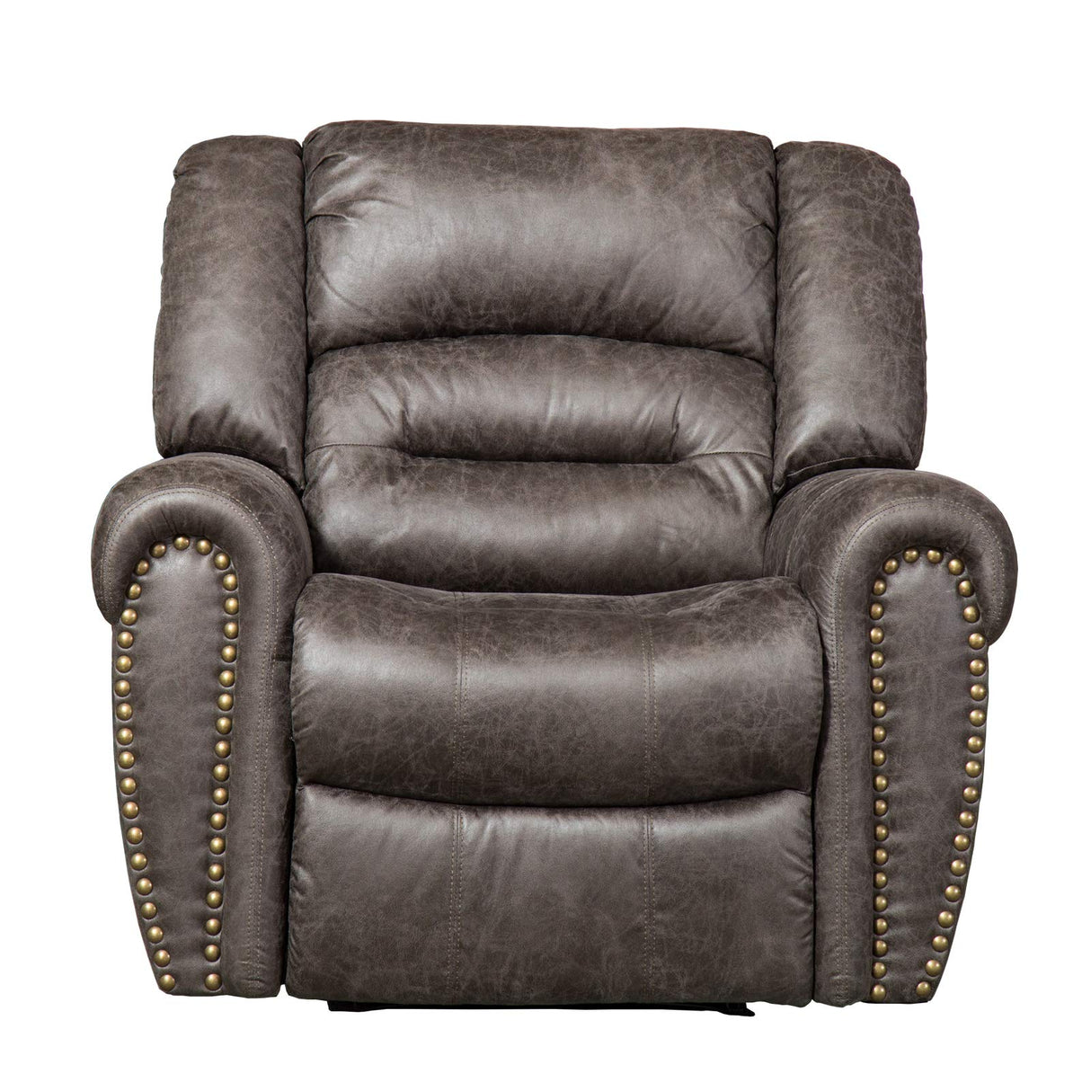ANJ Electric Recliner Chair W/Breathable Bonded Leather, Classic Single Sofa Home Theater Recliner Seating W/USB Port (Smoky Gray) ANJ