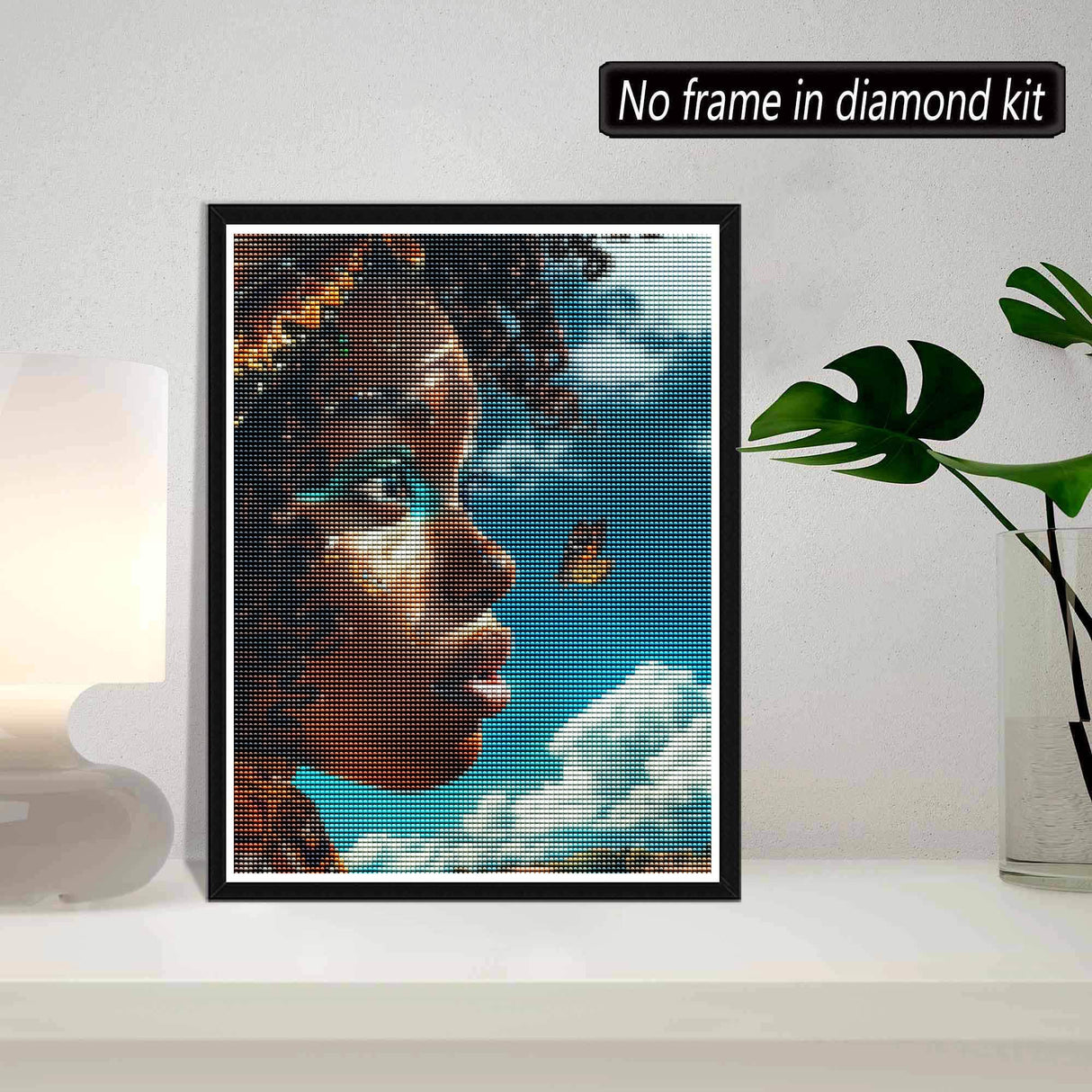 SKRYUIE 5D Africa Diamond Painting Kits - DIY Diamond Art Kits for Adults African Americans, Full Round Drill - Crystal Cross Stitch - Adults Craft for Wall & Office Decor - 12x16 Inch c2 SKRYUIE