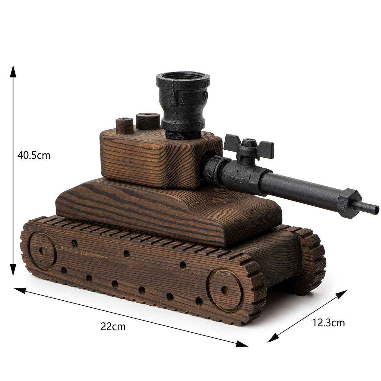 Army Tank Whiskey Decanter by The Wine Savant - Army Gifts for Men - Tank Gift - Bourbon and Scotch Decanter, Gifts for Military Veteran Gifts - 1000ml - Ideal Groomsmen Gifts Whiskey for Men - Wood The Wine Savant