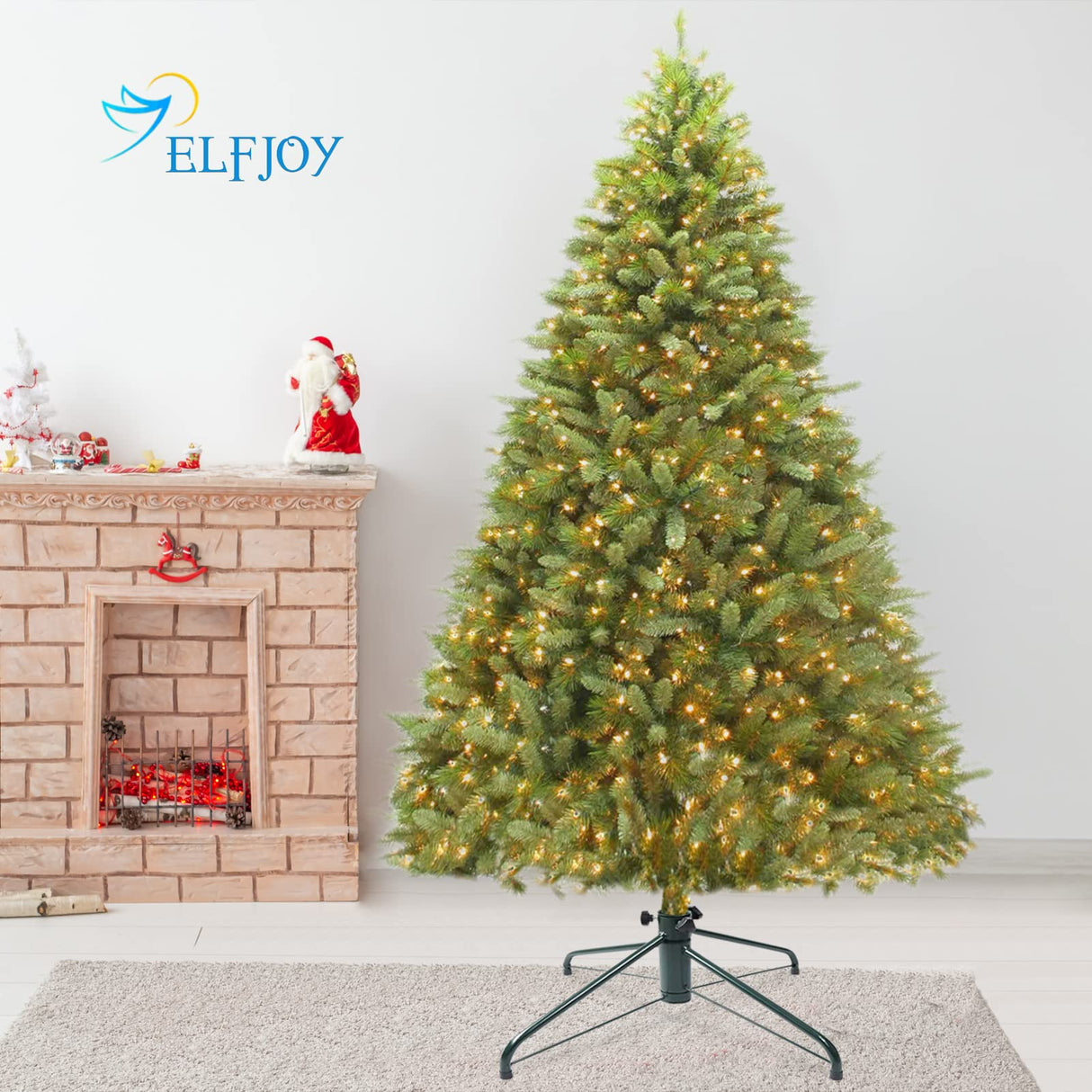 Elfjoy Christmas Tree Stand 19.7 inches Iron Metal Bracket Rubber Pad with Thumb Screw (50cm) ELFJOY
