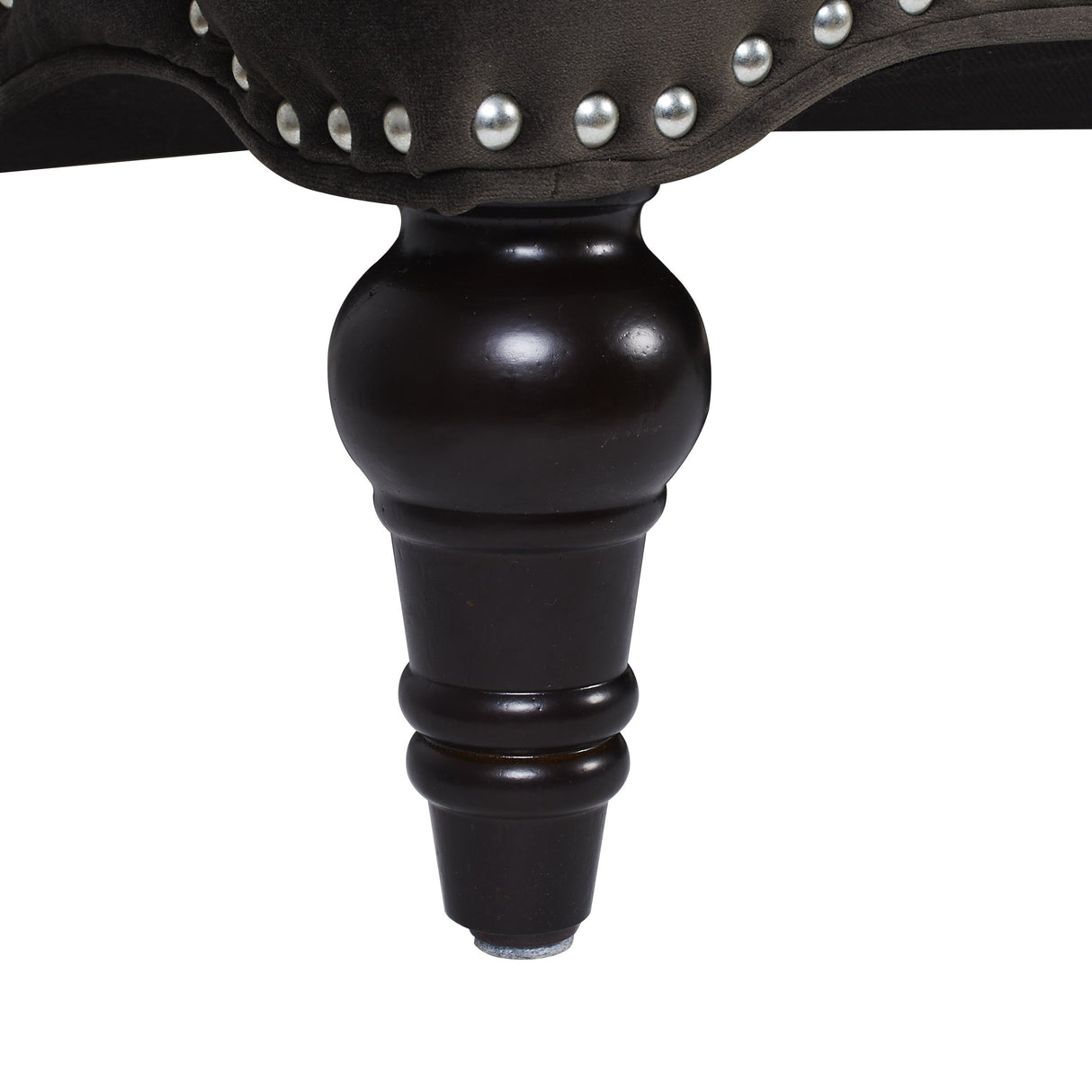 Jennifer Taylor Home Legacy Camelback Sofa Nail head Accents, Dark Charcoal Grey Jennifer Taylor Home