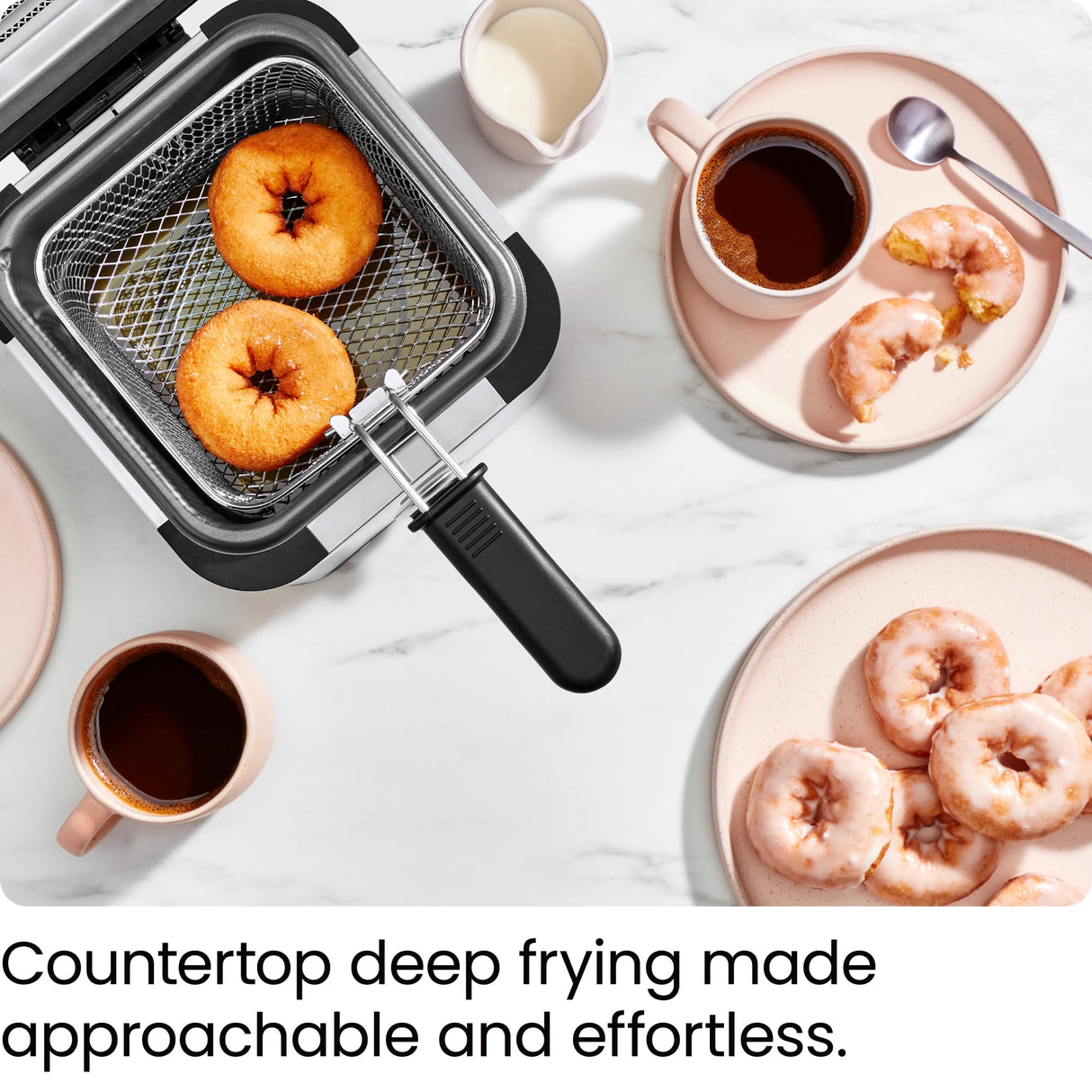 Chefman Fry Guy, The Most Compact & Convenient To Deep Fry Comfort Food, Restaurant-Style Basket With A 1.6-Quart Capacity, Easy-View Window & Adjustable Temp Control, Stainless - 1.5 Liter Chefman