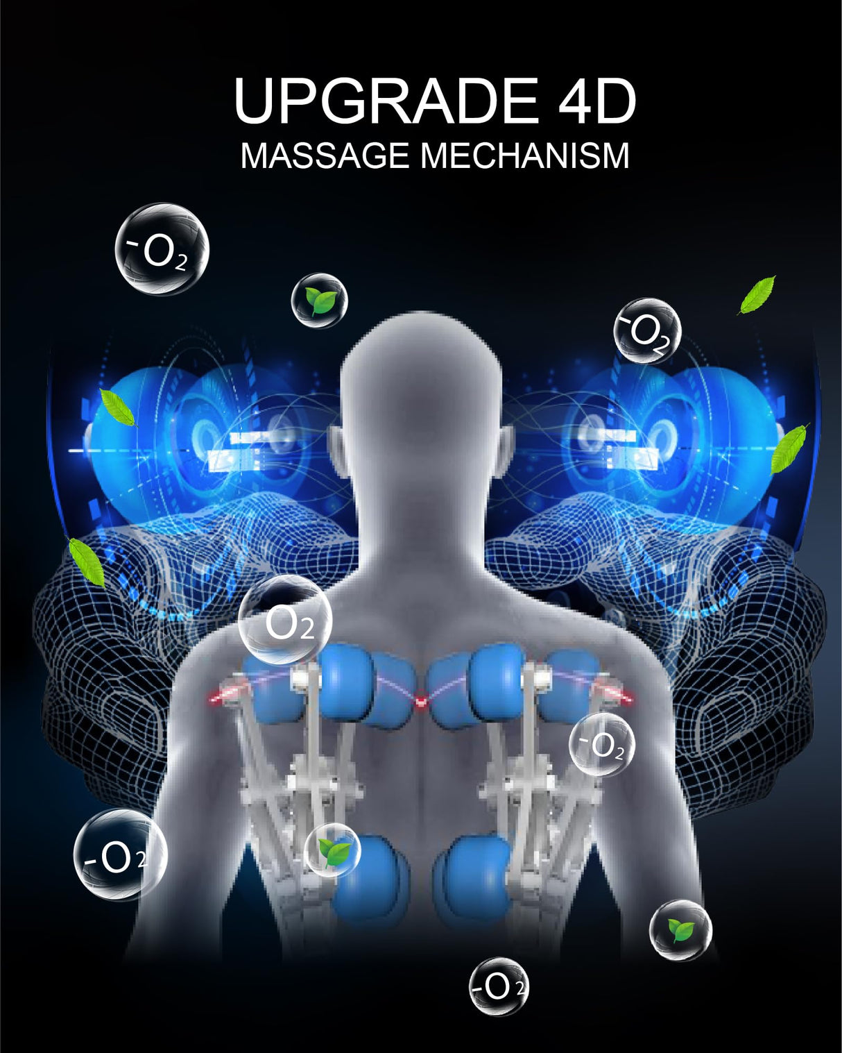 MeitFith Upgrade 4D Massage Chair Zero Gravity | Massage Chair Full Body and Recliner AI Voice Control Auto Legrest Calf & Foot Rollers Heated | Program Customization Black MeitFith