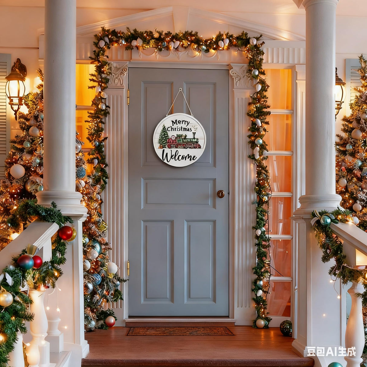 Walasis Welcome Sign for Front Door: 13pcs Interchangeable Christmas Winter Decor - Housewarming Gifts for New Home Seasonal Wreaths Outdoor Holiday All Season Decorations Walasis