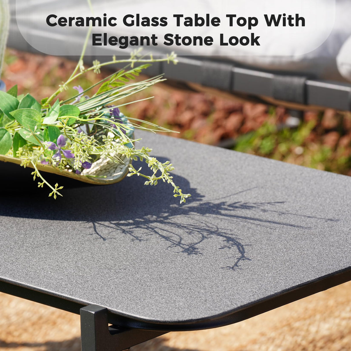 Grand patio 4-Piece Outdoor Furniture Set, Patio Outdoor Sofa with Cushion, Modern Metal Couch with Coffee Table, Outdoor Conversation Set for Porch Deck Balcony Backyard Living Room Grand patio