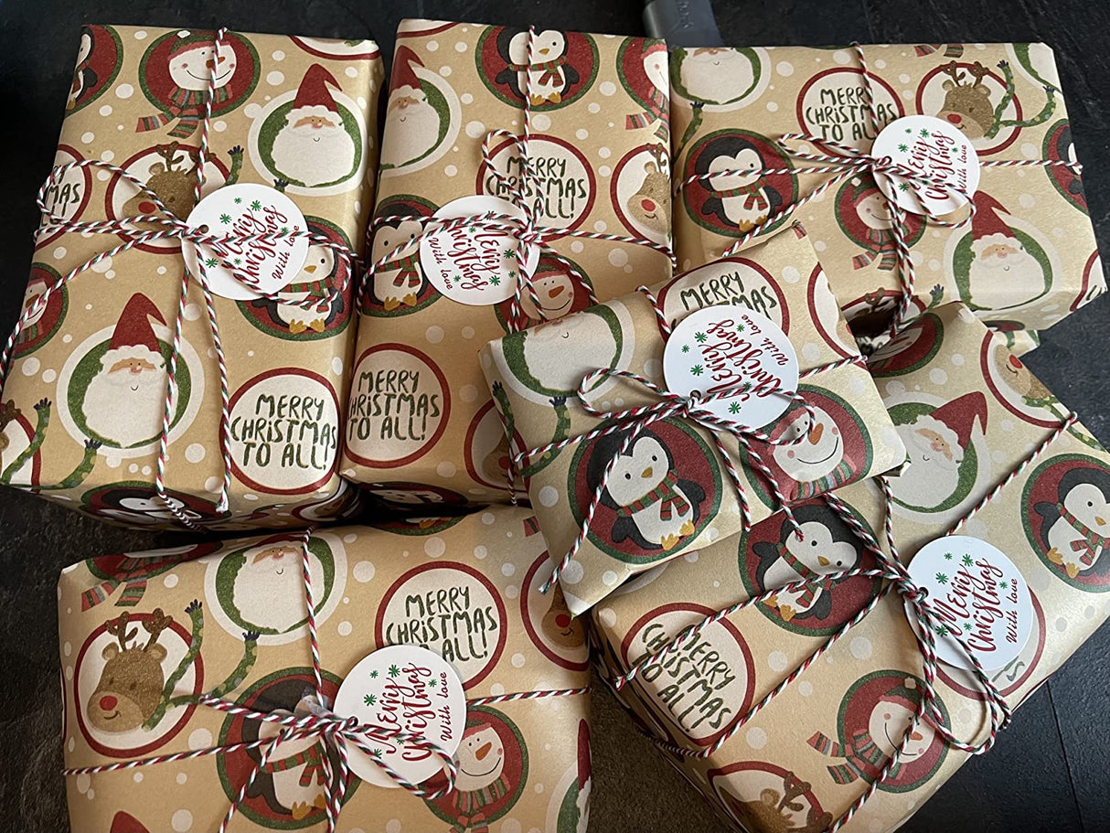 Christmas Twine String,Green Red and White Bakers Twine String,Cotton Gift Wrapping Twine,328 Feet Cotton Arts Crafts Twine String Durable Packing Holiday Twine KINGLAKE