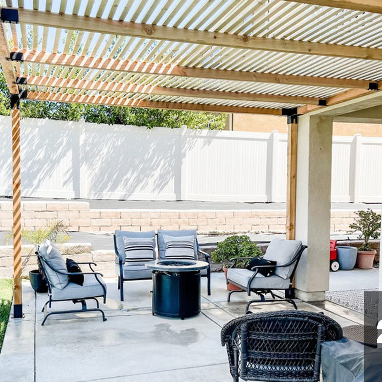 Meruzy Stainless Steel Woodwork Pergola Kit - Upper Mount Bracket - Modular Sizing Pergola Hardware for 2 x 4 Lumber,6 Pack Meruzy