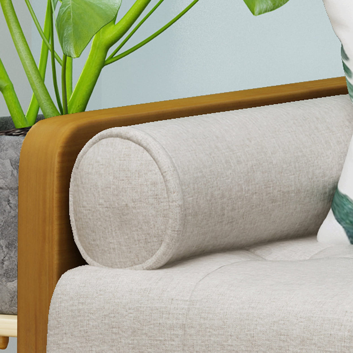 Christopher Knight Home Aidan Mid Century Modern Tufted Fabric Sofa, Beige Christopher Knight Home