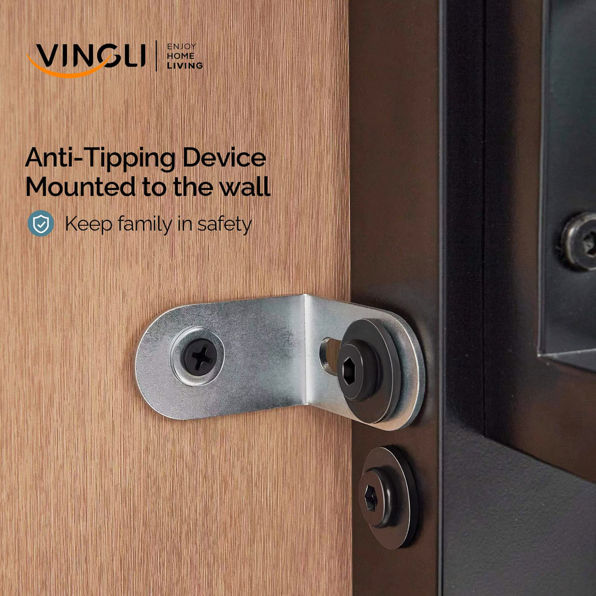 VINGLI Twin Over Full Bunk Bed for Kids/Adults with Stairs Flat Rungs, Heavy Duty Metal Slats, No Box Spring Needed, Black VINGLI