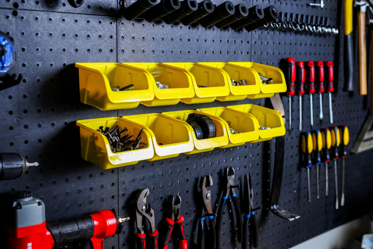 WallPeg 24" x 48" Pegboard Wall Organizer - Kit (PK-312-B) Peg Board Organizer Accessories for Garage pegboard Storage, Tool & Craft Organization with Pegboard. Hooks, and Peg Board Bins WallPeg