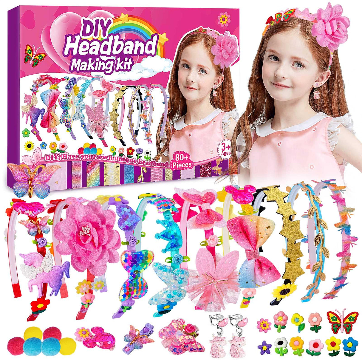 SUYUKI DIY Hair Accessories Kit - Make Your Own Fashion Headbands for Kids 4-12 SUYUKI