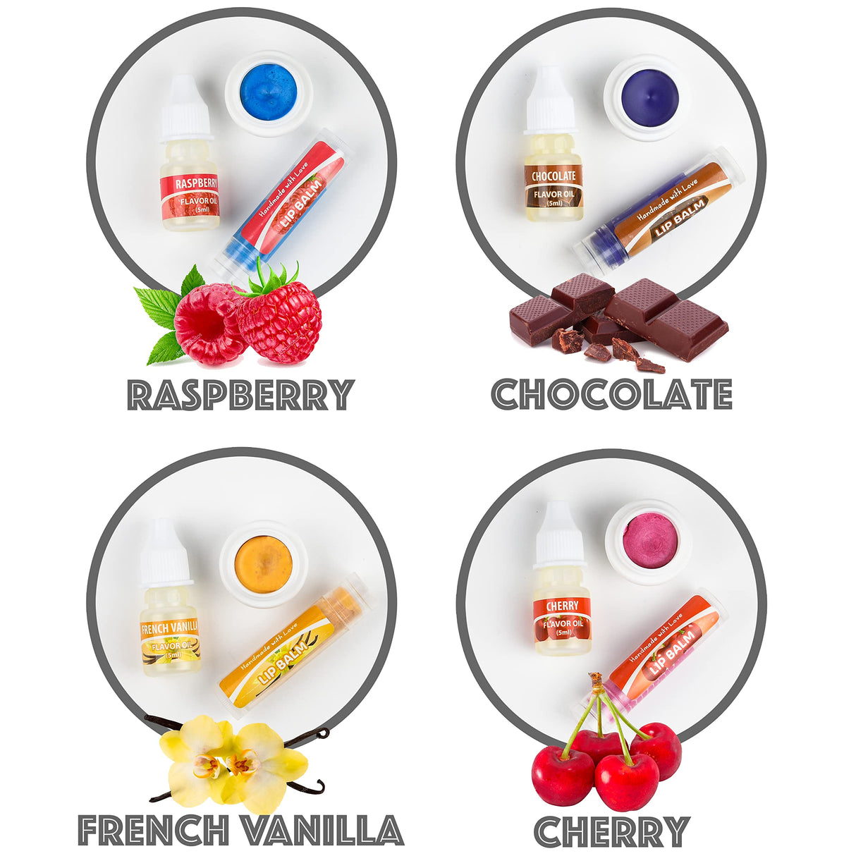 KEFF 51Pcs Lip Balm Making Kit - DIY Set for Natural Ingredients - Make Your Own Lip Gloss & Lip Balm for Kids Makeup Kit with Beeswax, Shea Butter, Flavor Oils, Mica Color Powders KEFF