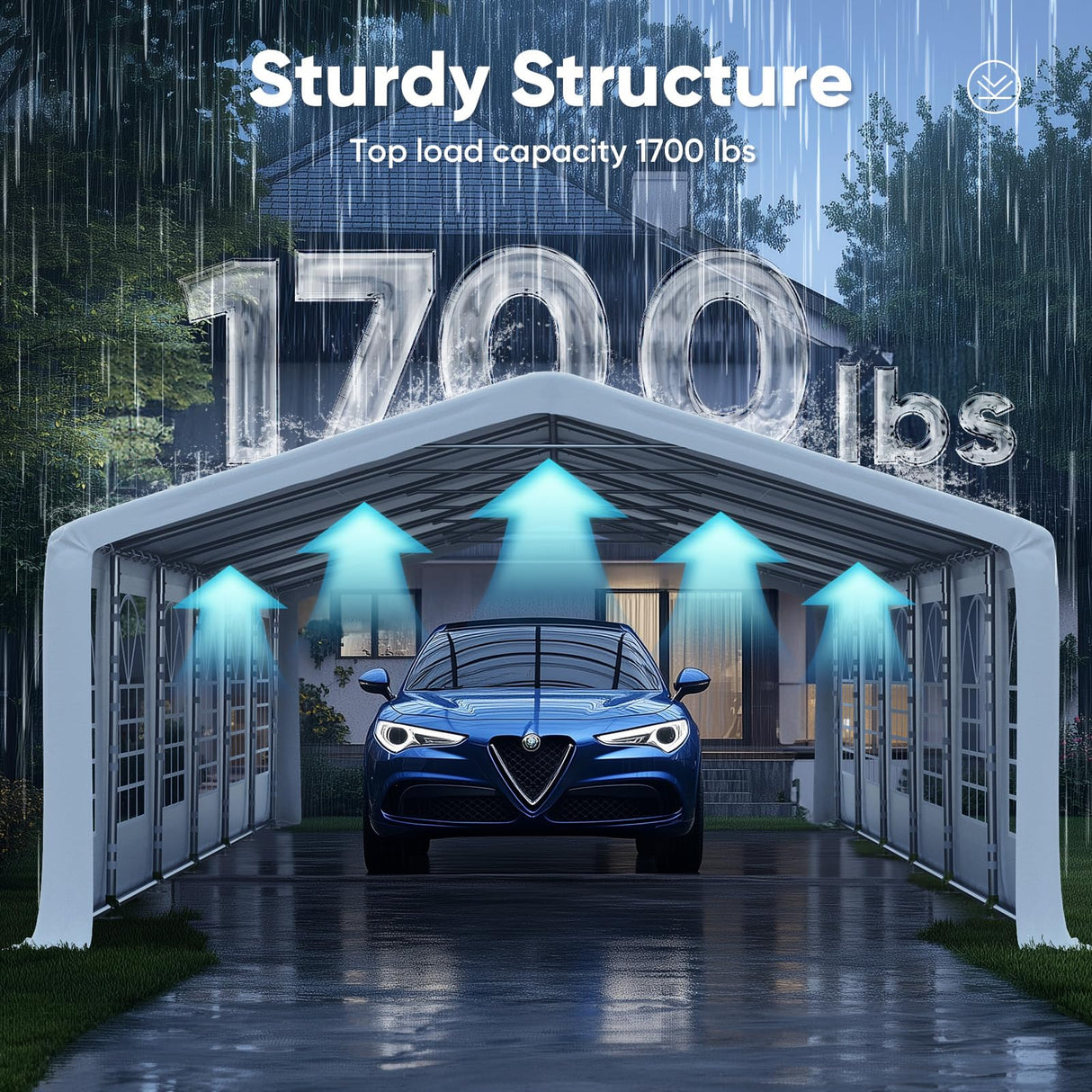 Quictent 20x40ft Party Tent Heavy Duty Outdoor Gazebo White Wedding Tent Canopy Event Shelter Carport with Removable Sidewalls& 6pcs Storage Bags Quictent