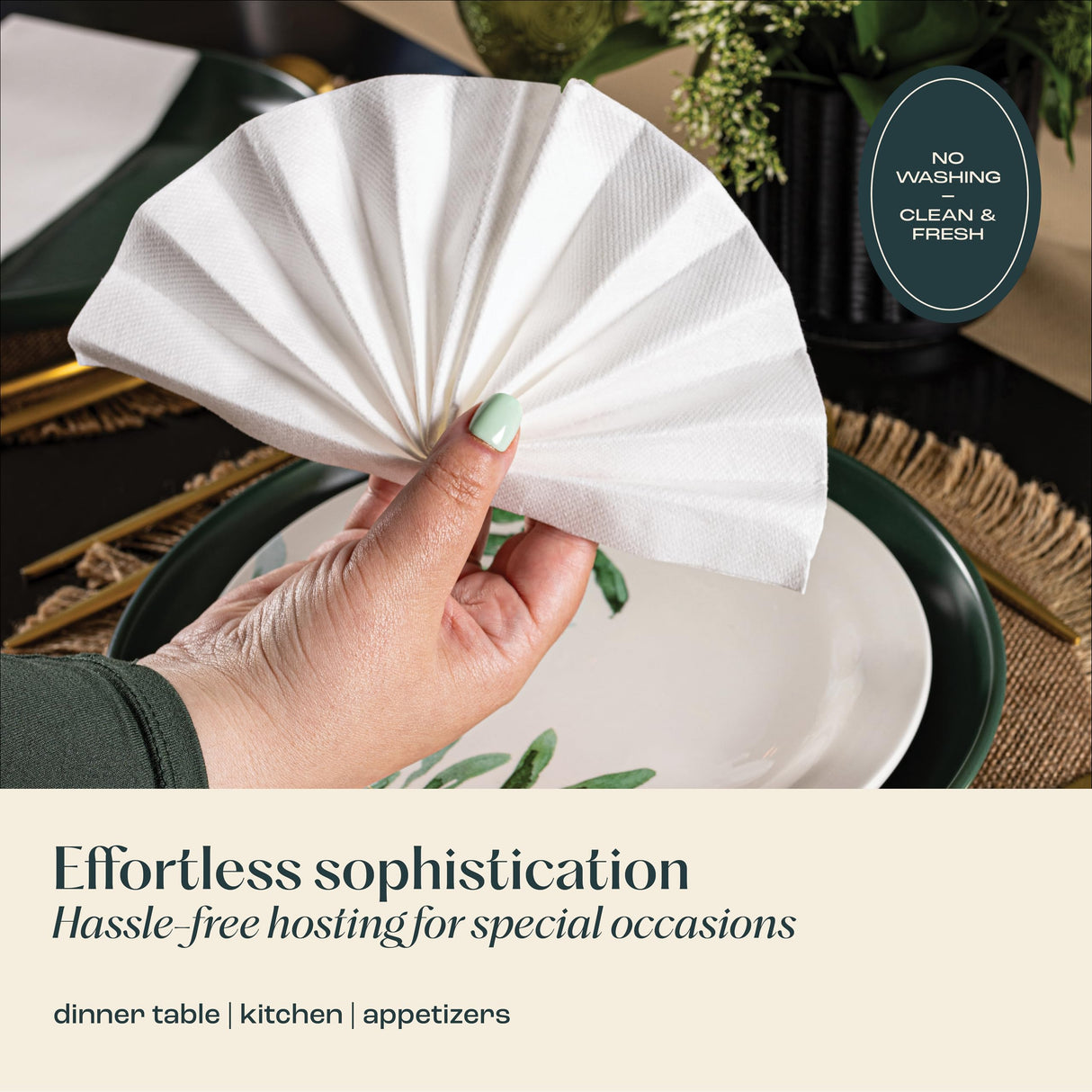 200 Linen-Feel Luncheon Paper Napkins - Disposable Lunch Napkins For Everyday Use - Ideal For Lunch, Dinner, Parties, Weddings, Restaurants, Or Event Servietto