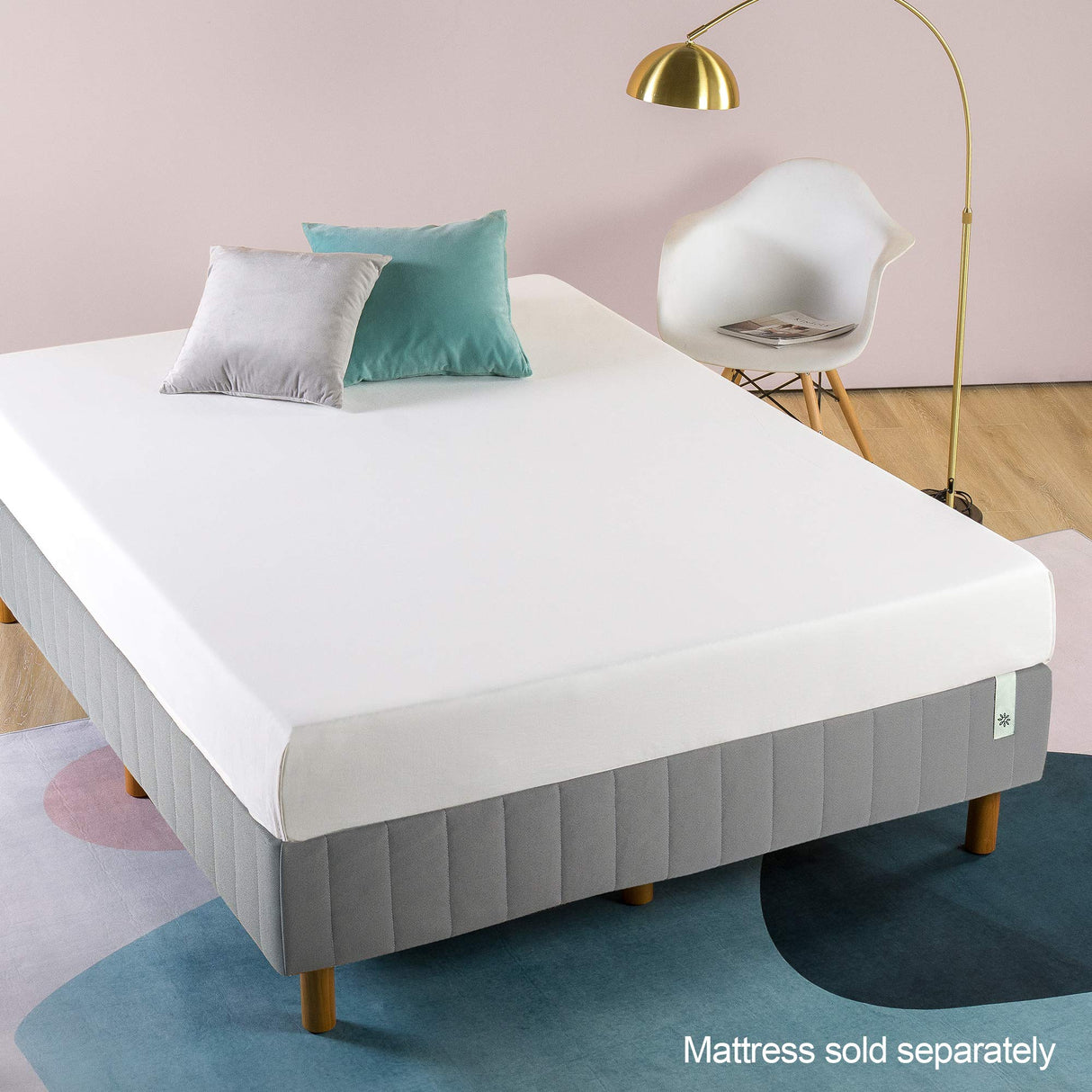 ZINUS GOOD DESIGN Award Winner Justina Metal Mattress Foundation, 16 Inch Platform Bed, No Box Spring Needed, Full, Grey Zinus