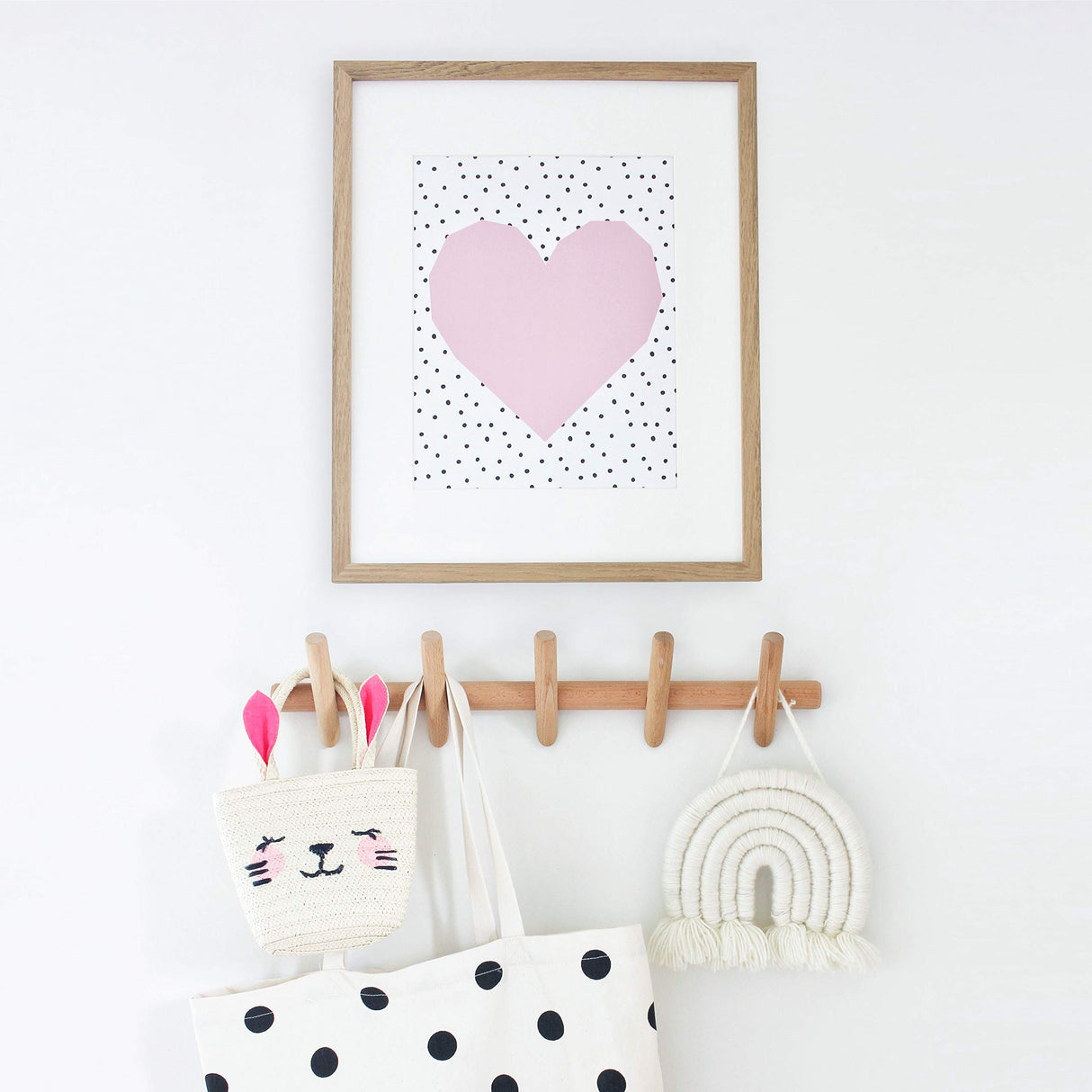 Eden & Co Modern Wall Mounted Coat and Hat Rack – 5 Hooks, Beautiful Wood Entryway Hanger with Pegs - Wooden Bedroom and Bathroom Robe Racks - Durable, Easy Assembly, Classic Design Eden & Co