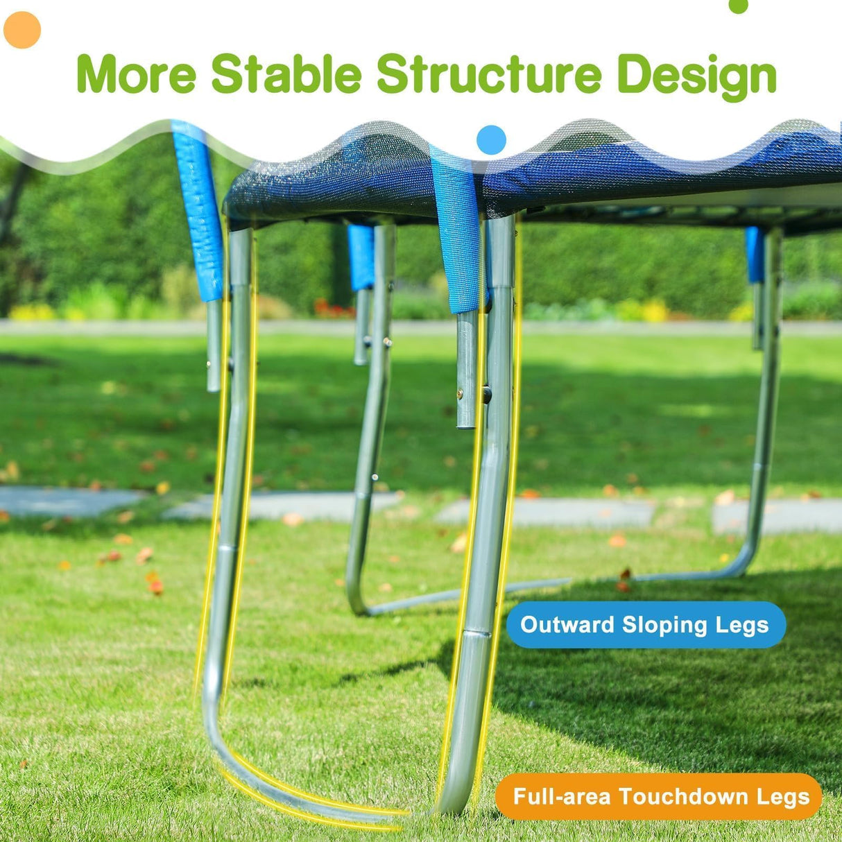 Zupapa Trampolines No-Gap Design 1500 LBS Weight Capacity 16 15 14 12 10 8FT for Kids Children with Safety Enclosure Net Outdoor Backyards Large Recreational Trampoline Zupapa