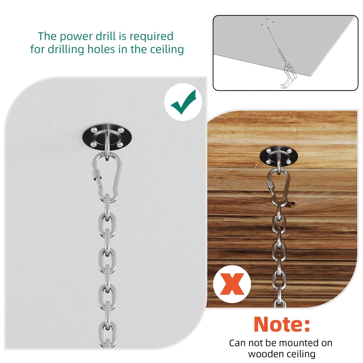 YITAHOME Hanging Egg Chair Without Stand, Rattan Wicker Swing Egg Chair with Resistant Cushion, 300lbs Capacity, Foldable Hanging Basket Chair for Porch, Garden, Bedroom, Balcony - Beige YITAHOME