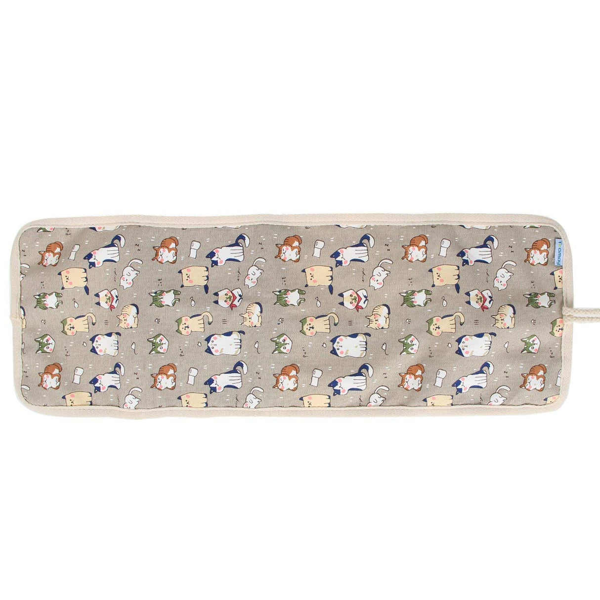 Teamoy Crochet Hook Case, Roll Bag Holder Organizer for Various Crochet Needles and Knitting Accessories, Cartoon Cats Teamoy