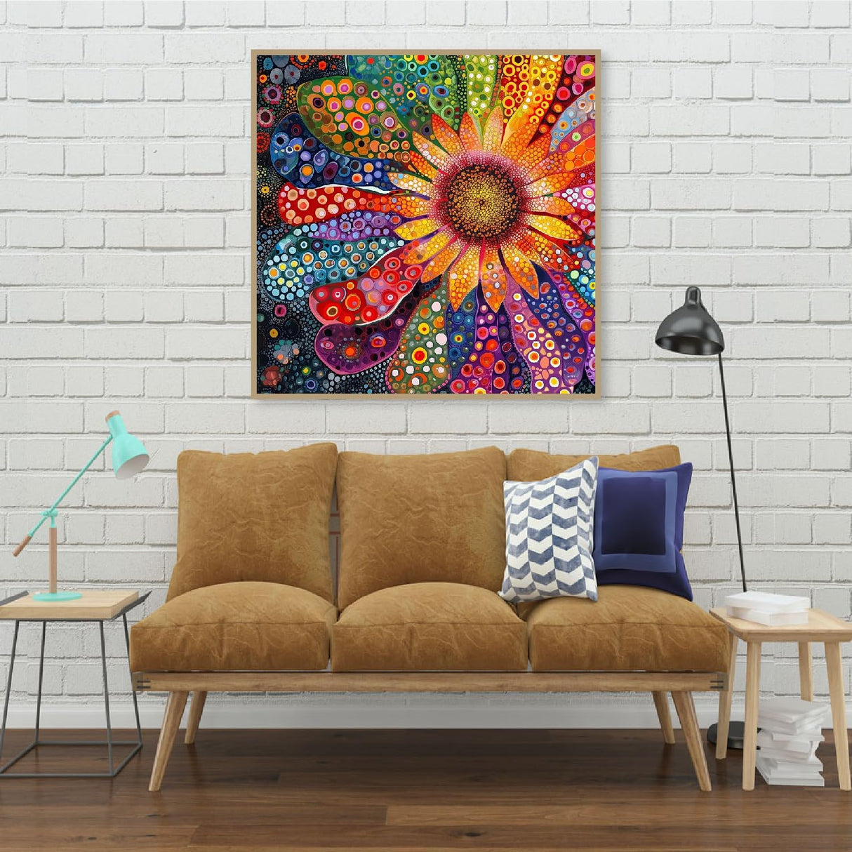 DIY Diamond Painting Kits for Adults-Flowers Diamond Art Kits for Adults Beginners, 5D Diamond Painting Flowers, Full Round Drill Diamond Art Gem Art and Crafts 14x14inch mjcakrn