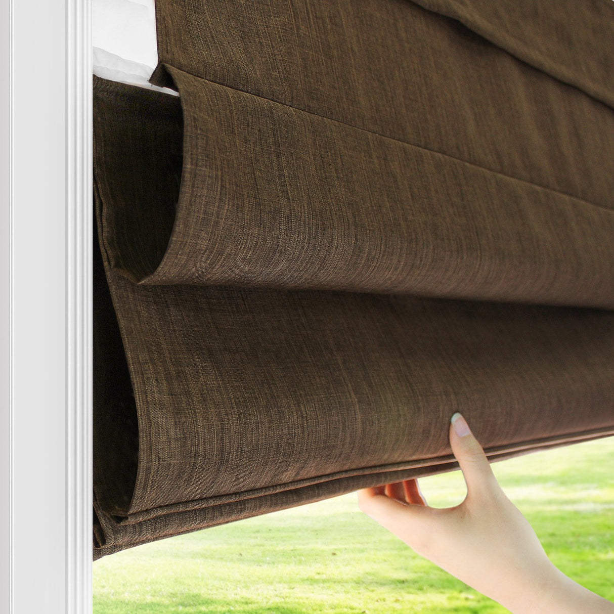 CHICOLOGY Roman Shades for Windows , Window Treatments , Roman Shades , Roman Window Shades , Room Darkening Shades , Window Shades , 29"W X 64"H , Belgian Chocolate (Privacy & Light Filtering) CHICOLOGY