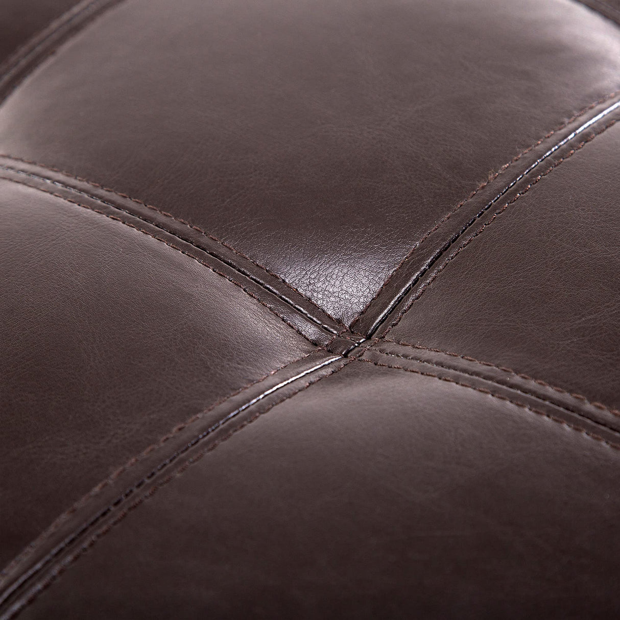 HOMCOM 51" Ottoman Storage Bench, Faux Leather Storage Chest with Lift Top, Tufted Ottoman for Living Room, Entryway, Dark Brown HOMCOM