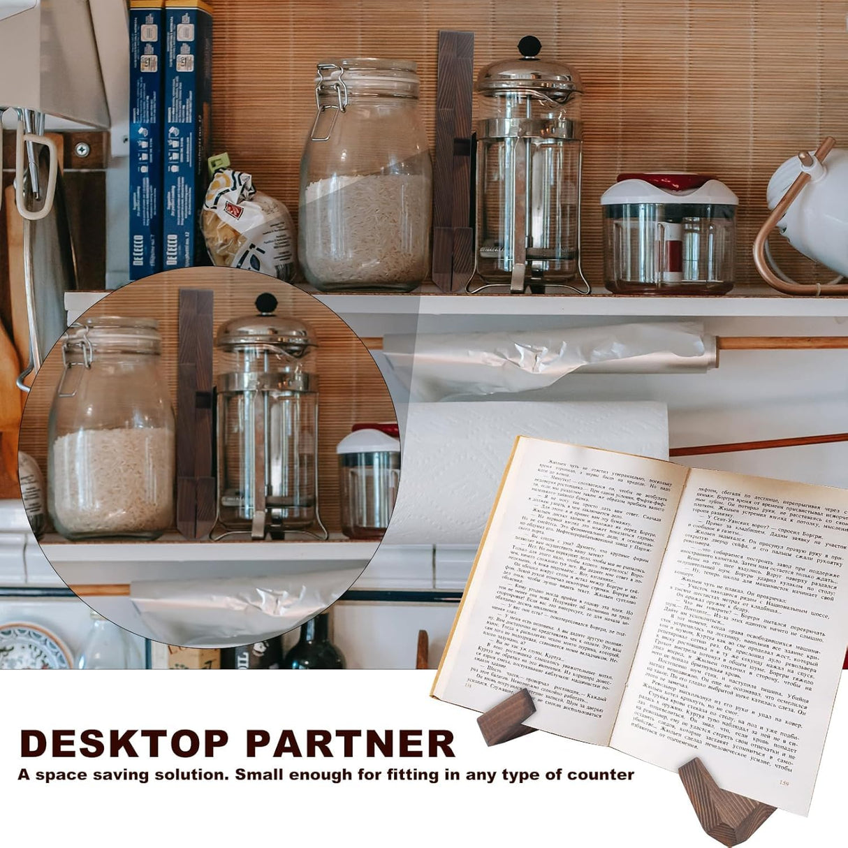 RUGLAMZHIP Wooden Plate Stand for Display, Wood Plate Display Stands, Plate Holder Display Stand, Picture Frame Stand Holder, Wood Recipe Cookbook Stand Easels for Display Pictures Photo (6.5 Inch ) RUGLAMZHIP