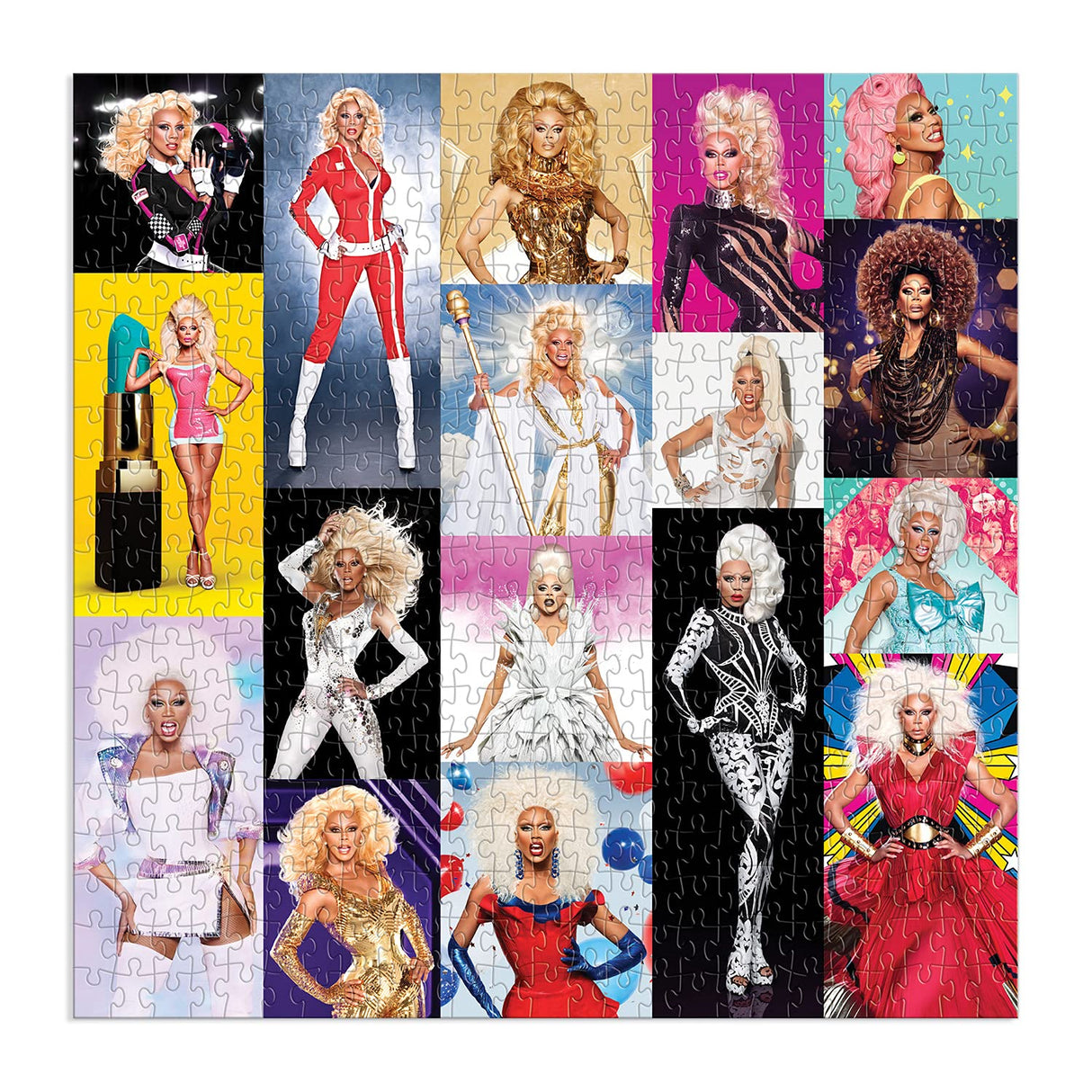 RuPaul’s Drag Race Puzzle, 500 Pieces, 20” x 20” – Fun Jigsaw Puzzle with Photos of The Queen Herself Mama Ru – Thick Sturdy Pieces, Challenging Activity for Friends, A Great Gift for Drag Race Fans Galison