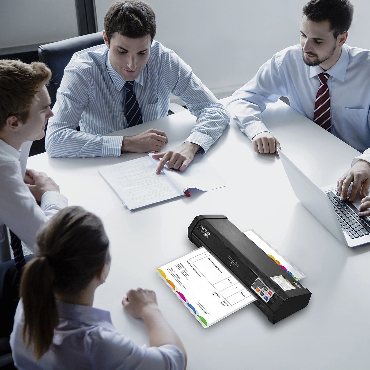 SINCHI Auto Sense, 3-10 mil Laminating Machine for Office and School, 50-Second Warm-up, 40 Inches/Minute, Never-Jam, Heavy Duty, 13-inch Thermal Laminator Machine 11x17 SINCHI