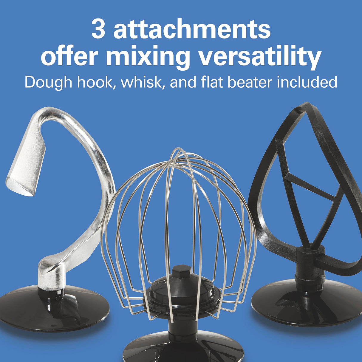 Hamilton Beach 6 Speed Electric Stand Mixer with Stainless Steel 3.5 Quart Bowl, Planetary Mixing, Tilt-Up Head, 300W Motor, Black (63325) Hamilton Beach