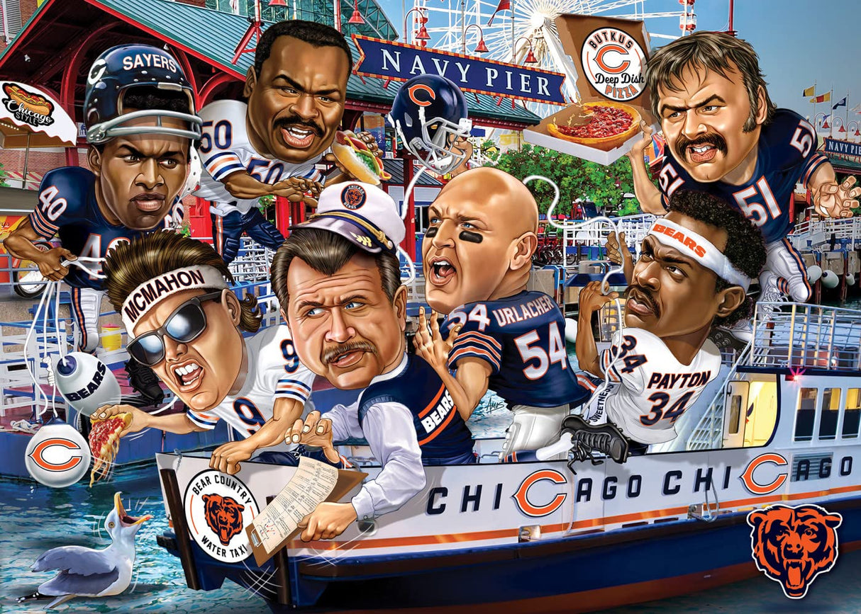 MasterPieces 500 Piece Sports Jigsaw Puzzle for Adults - NFL Chicago Bears All-Time Greats - 15x21 Masterpieces