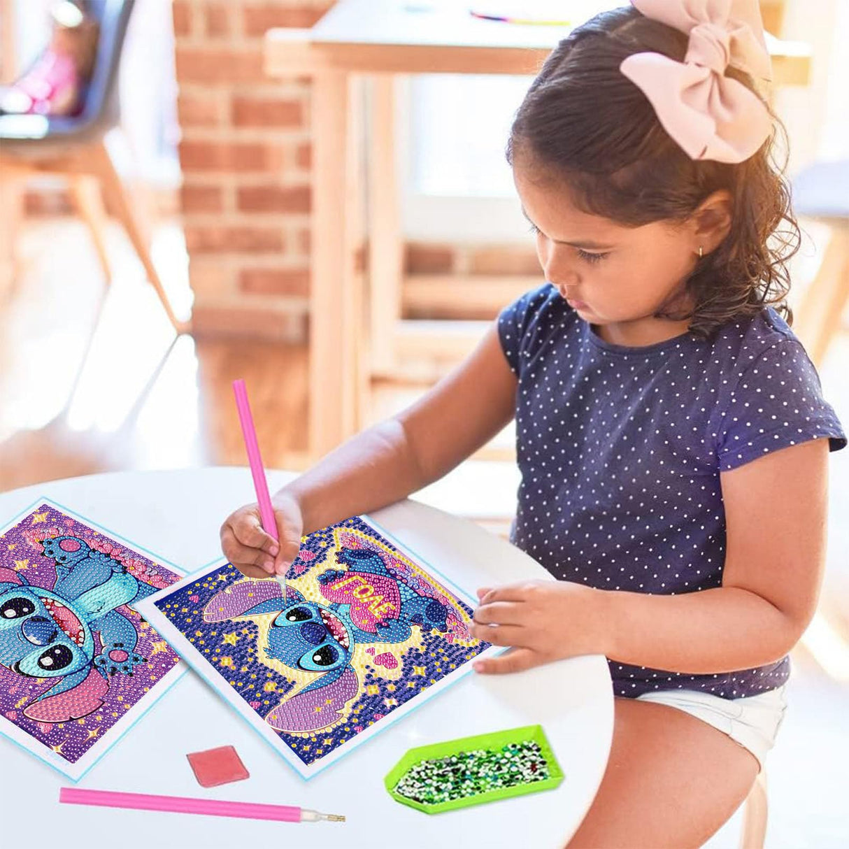 KOJEFCV 4 PCS Diamond Art Painting Kits for Kids,Cartoon Diamond Art for Kids Ages 4-8-12,Cartoon Gem Kit Crafts Beginners for Gift Home Wall Decor(6x6inch) KOJEFCV