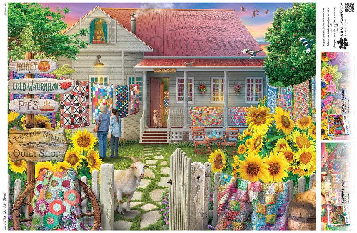 Buffalo Games - Eduard - Country Quilts - 1000 Piece Jigsaw Puzzle for Adults -Challenging Puzzle Perfect for Game Nights - Finished Size is 26.75 x 19.75 Buffalo Games