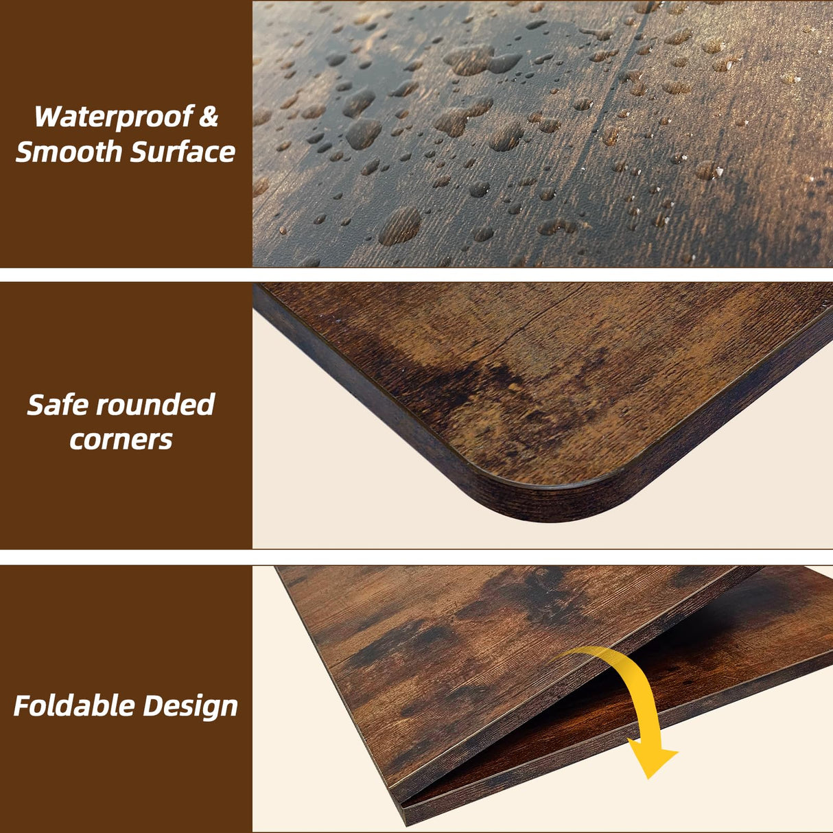 Hoyula Dog Crate Topper Wood 36 Inch Dog Crate Topper Crate Table Topper Collapsible Dog Kennel Topper for Decorative Dog Crate, Suitable for 36 Inch Wire Dog Crate (Furniture Style, Brown) Hoyula